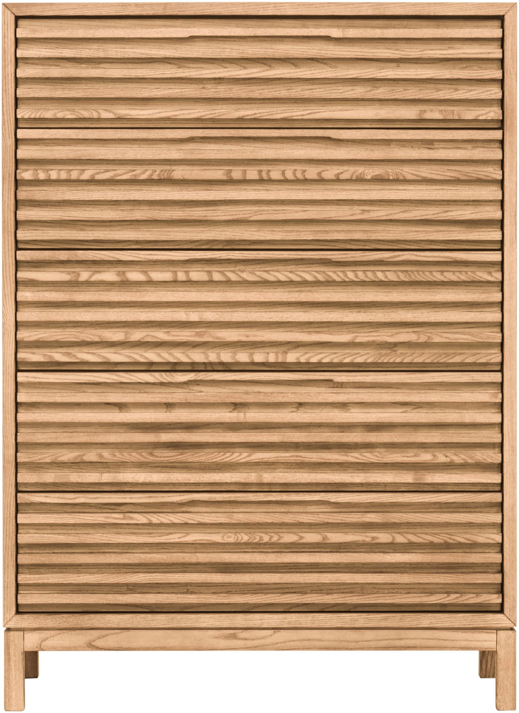 andas Highboard »Tanner Highboard aus Eschenholz mit fünf Schubladen« 1 Stk. tlg.