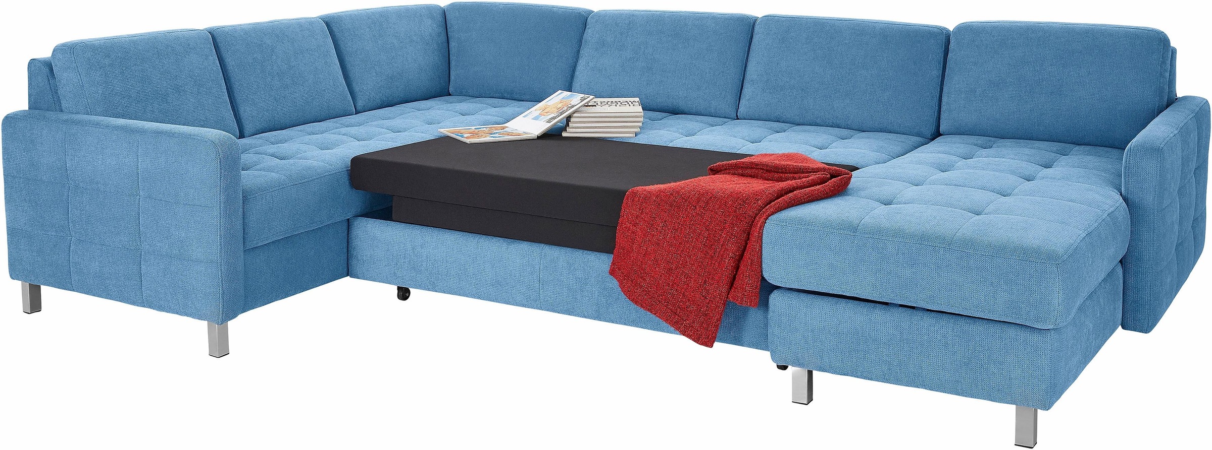 sit&more Wohnlandschaft Pablo U-Form, wahlweise mit Bettfunktion und Bettkasten
