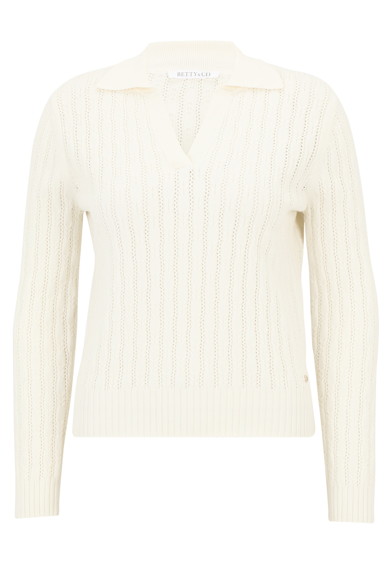 Betty&Co Strickpullover »Betty & Co Strickpullover mit Kragen«, (1 tlg.), Struktur
