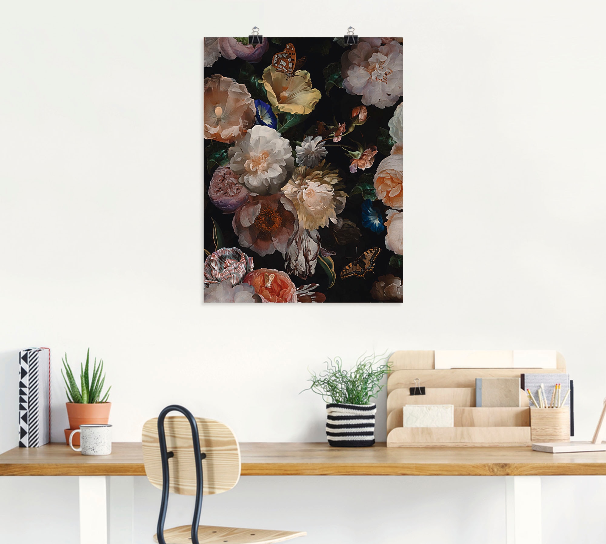 Artland Wandbild »Antike Holländische BAUR (1 Poster Wandaufkleber Blumenbilder, als kaufen St.), Größen versch. Blumen«, in | Leinwandbild, oder Alubild