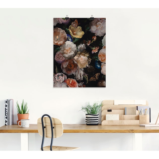 Artland Wandbild »Antike Holländische Blumen«, Blumenbilder, (1 St.), als  Alubild, Leinwandbild, Wandaufkleber oder Poster in versch. Größen kaufen |  BAUR