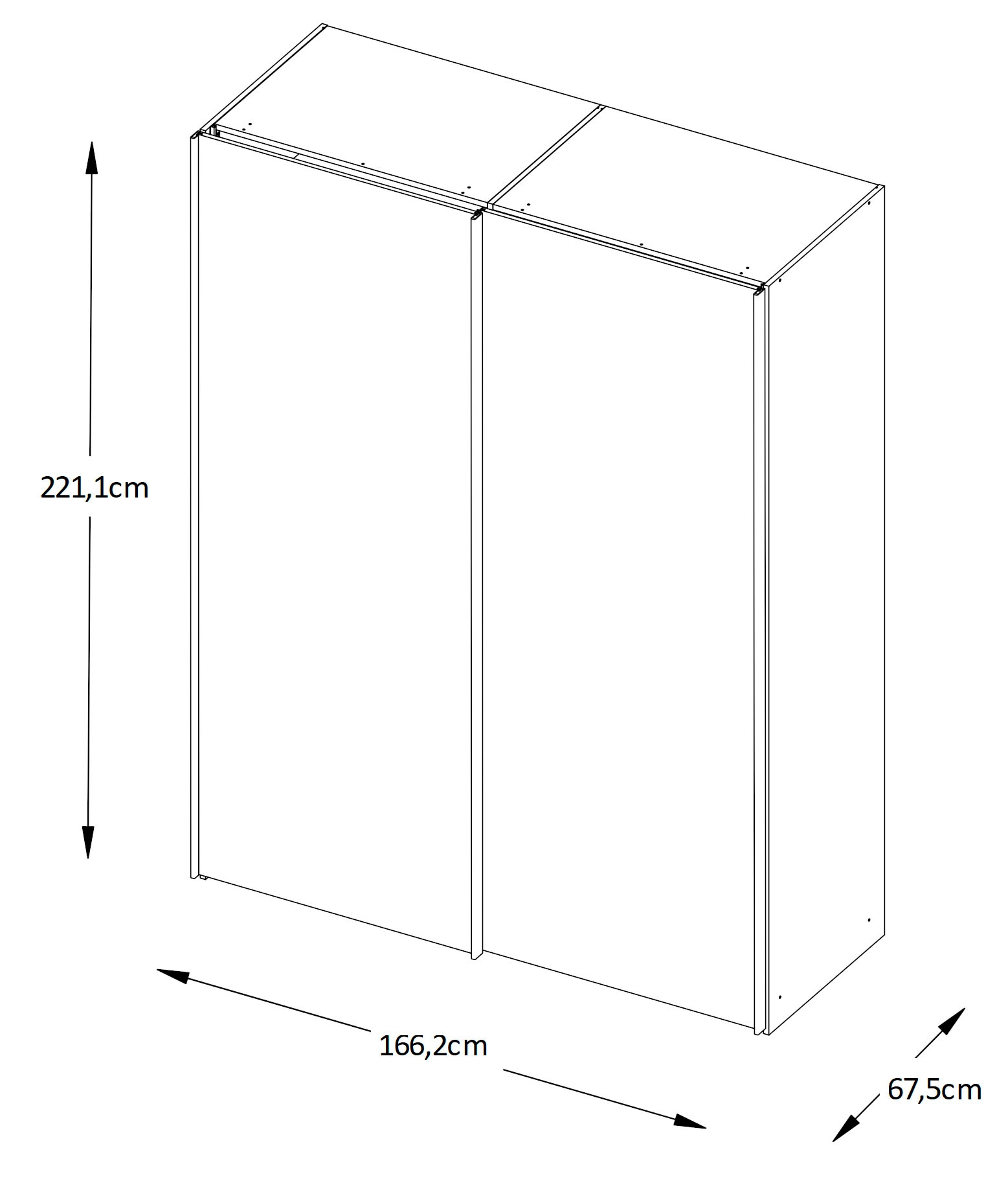 STAUD Schwebetürenschrank »Sinfonie Plus, edles Design in hochwertiger Qualität, Made in Germany«, Mit Spiegeltüre und in vier verschiedenen Ausstattungsvarianten
