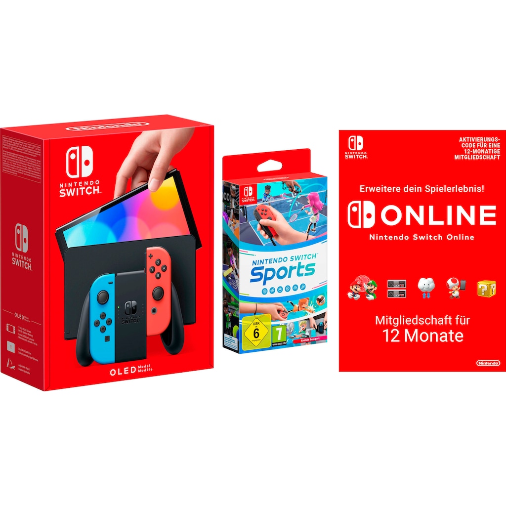 Nintendo Switch Spielekonsole »Switch OLED«, inkl. Switch Sports und 12 Monate NSO Code