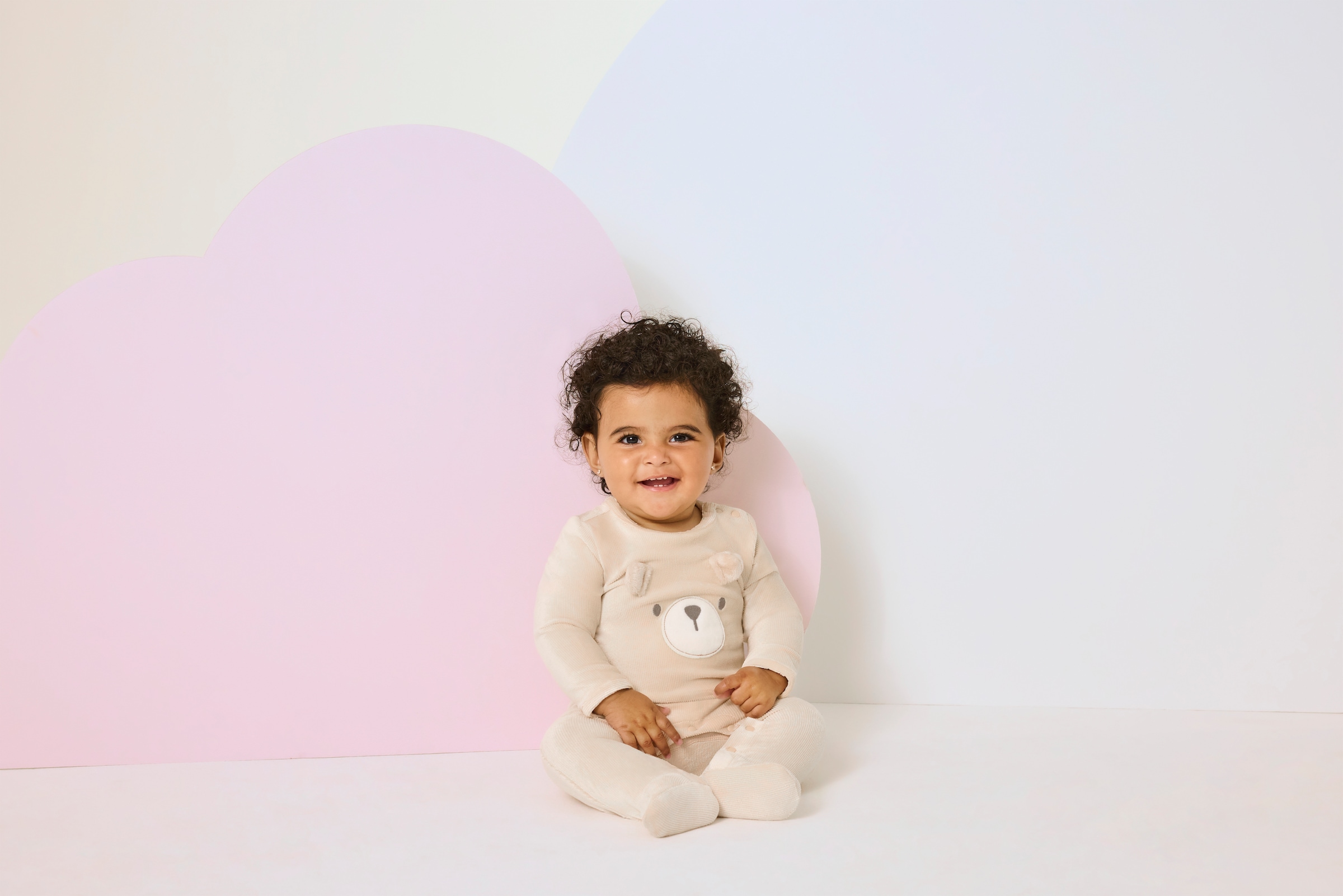 Jungen Strampler "HUGN FOOTED COVERALL", HUGGIES BABYWEAR, Gr. 3granola, Cord, Obermaterial: 95% Polyester, 5% Elasthan, Overalls, Cord in