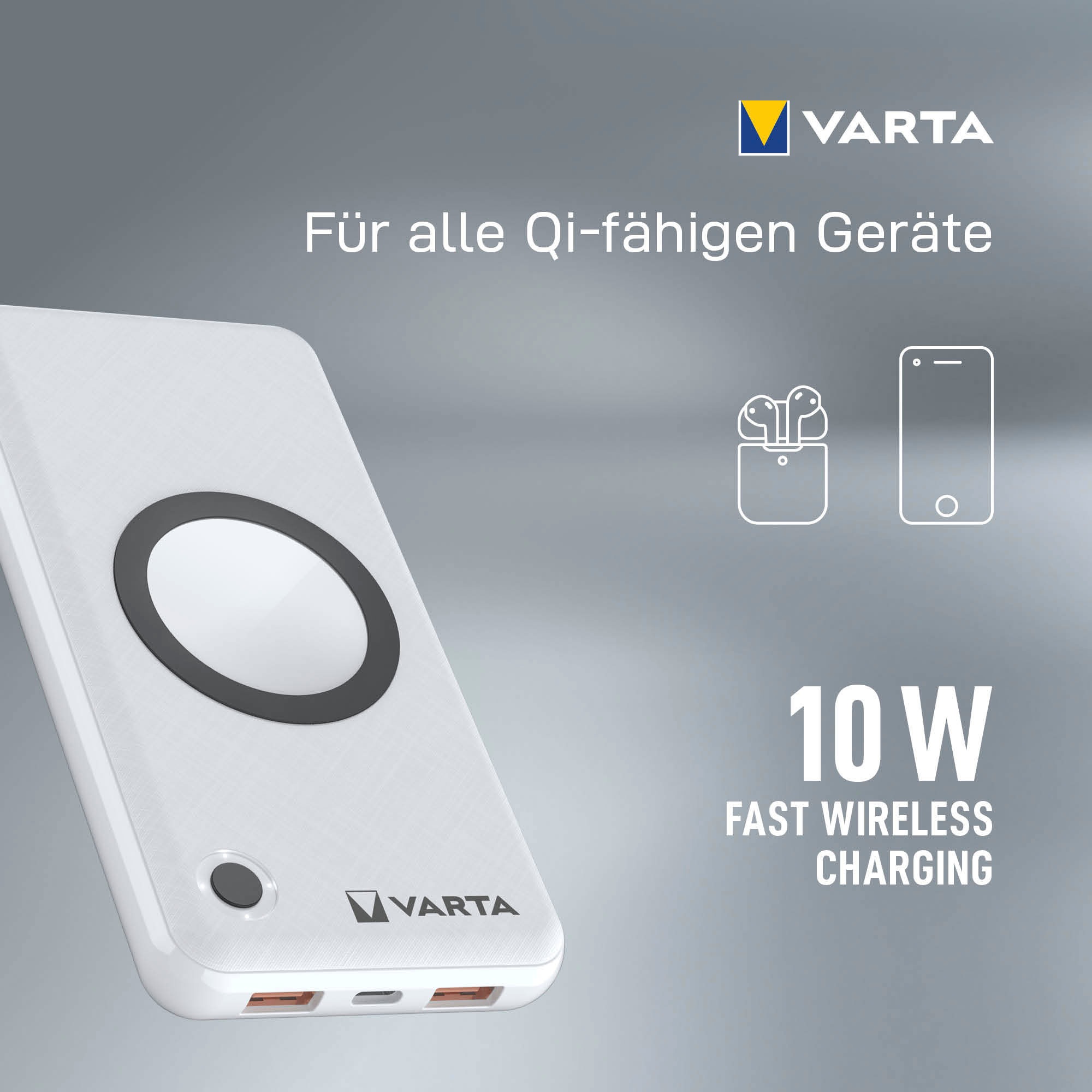 VARTA Batterie-Ladegerät »Wireless Power Bank 15.000«