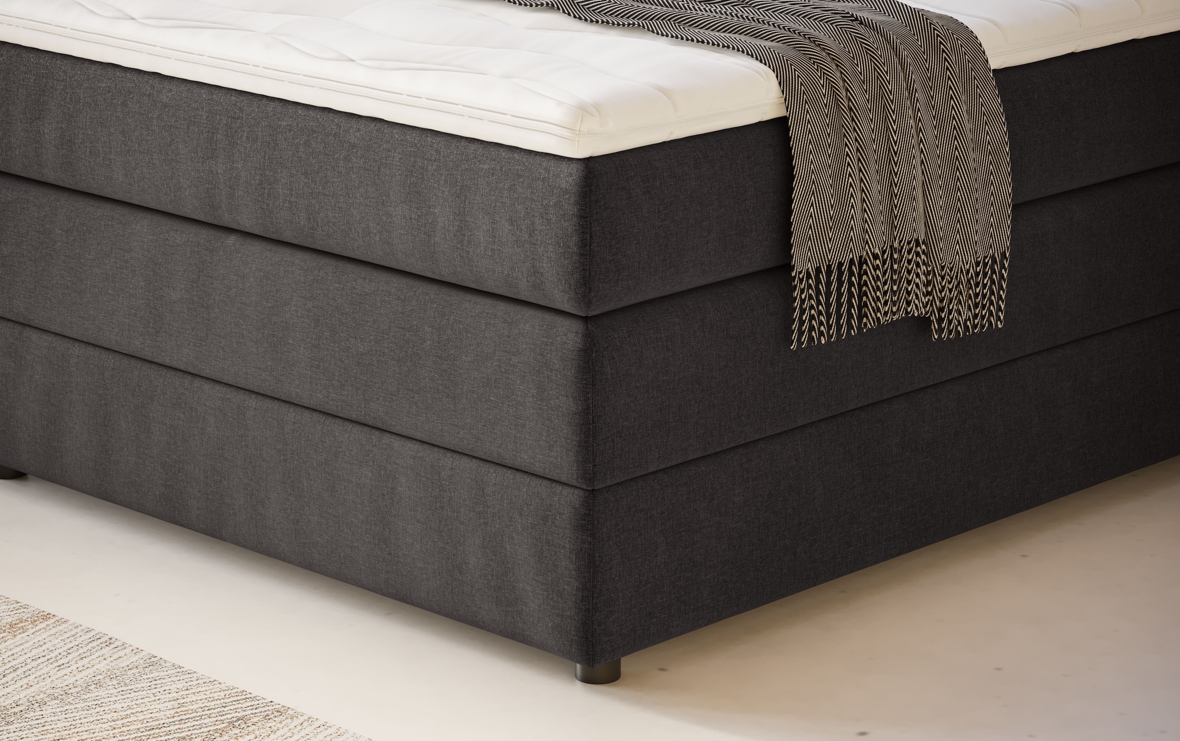 Home affaire Boxspringbett »Finja« besonders komfortable Liegehöhe, mit praktischem Bettkasten