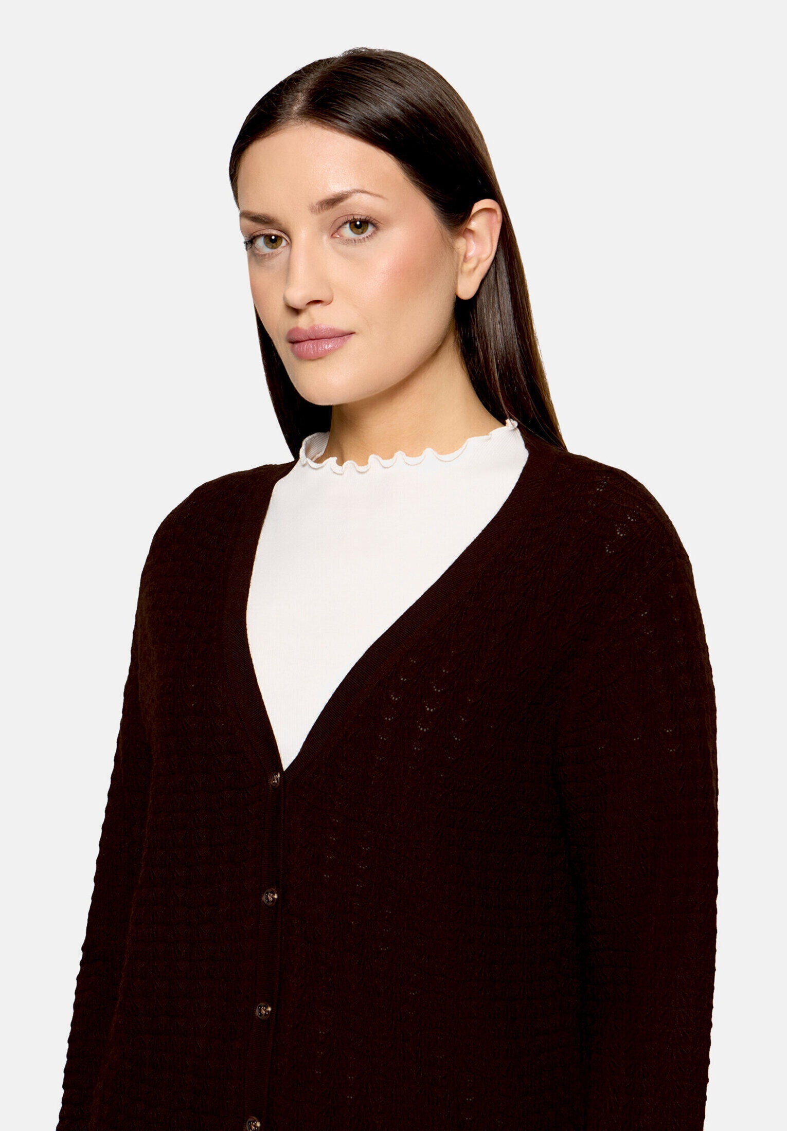 Cartoon Strickjacke »Damen mit V-Ausschnitt« 1