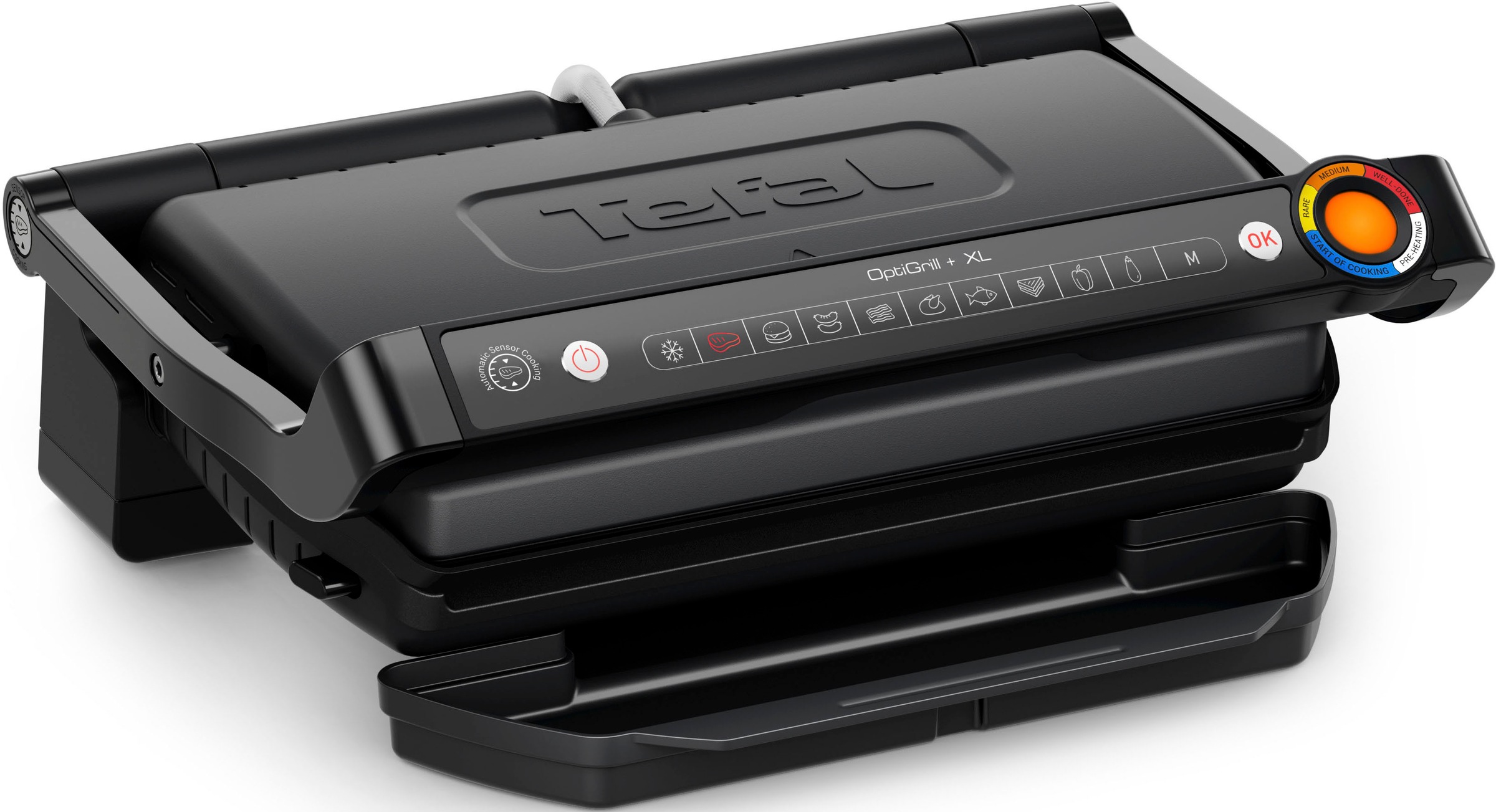 Tefal Kontaktgrill "GC7278 OptiGrill+ XL", 2180 W, erneuerte Kochstufenanzeige, 9 Automatikprogramme + manuelles Program