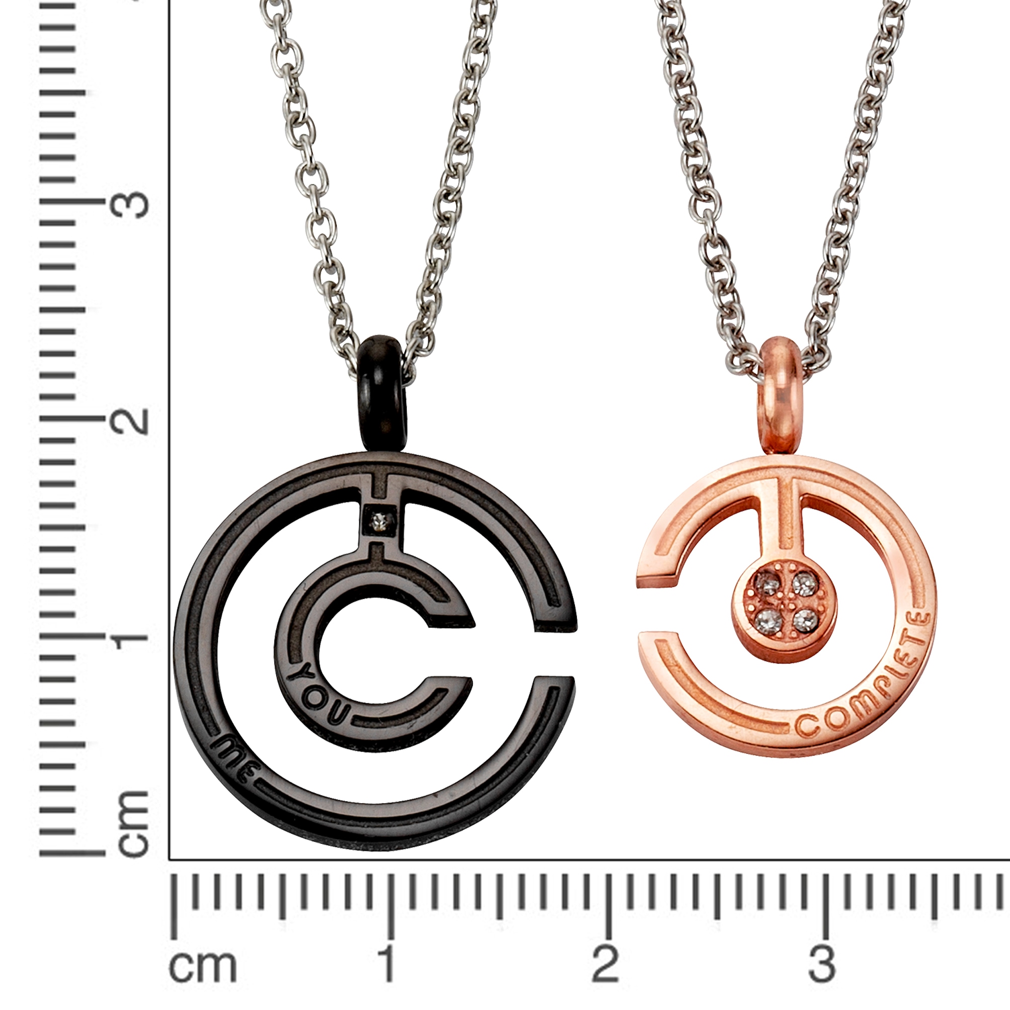 Firetti Schmuckset »Multipack Schmuck Geschenk Halsketten LIEBE«, (4 tlg.), mit Zirkonia (synth.)