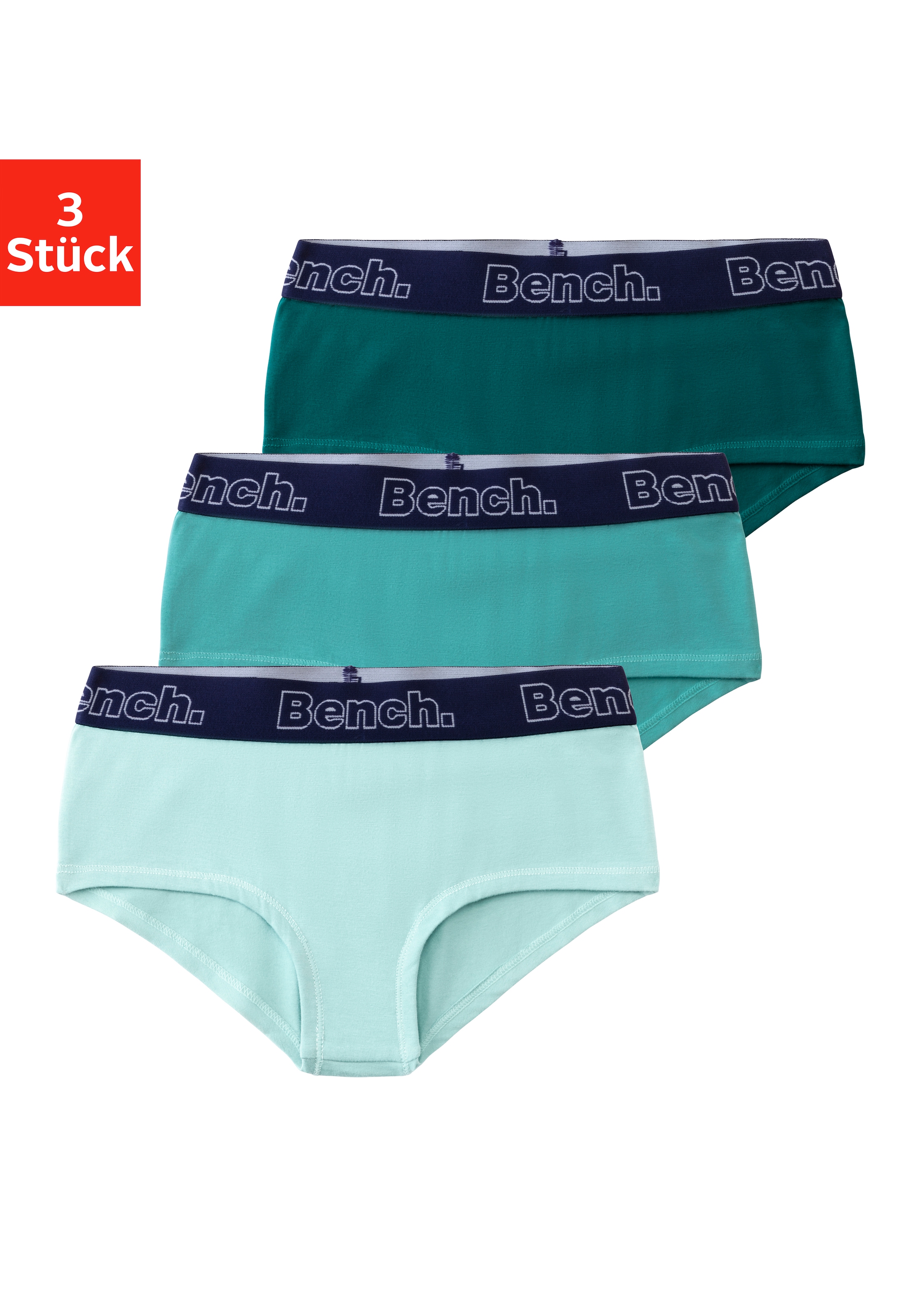 Bench. Panty, St.), kaufen mit Webbund BAUR kontrastfarbigem | 3 (Packung, online