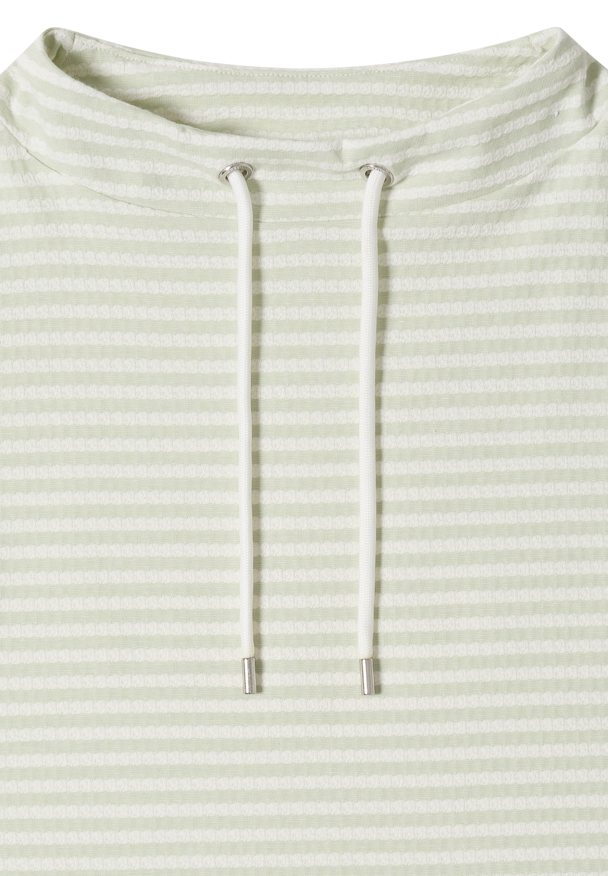 Cecil Kurzarmshirt Sommershirt mit Funnel Neck und Streifen