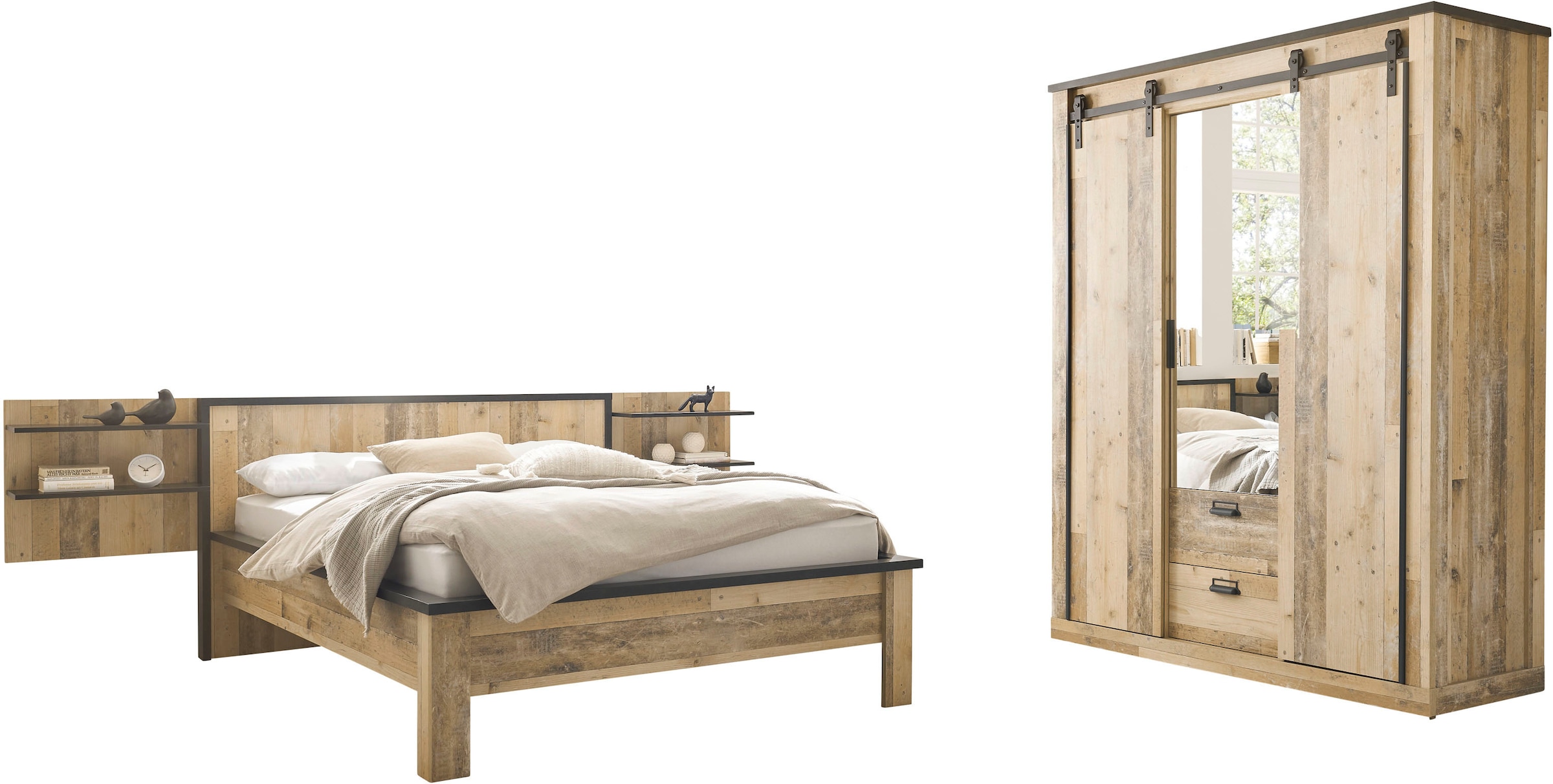 Home affaire Schlafzimmer-Set "SHERWOOD" 4 Stk. tlg. Liegefläche 140x200cm, günstig online kaufen
