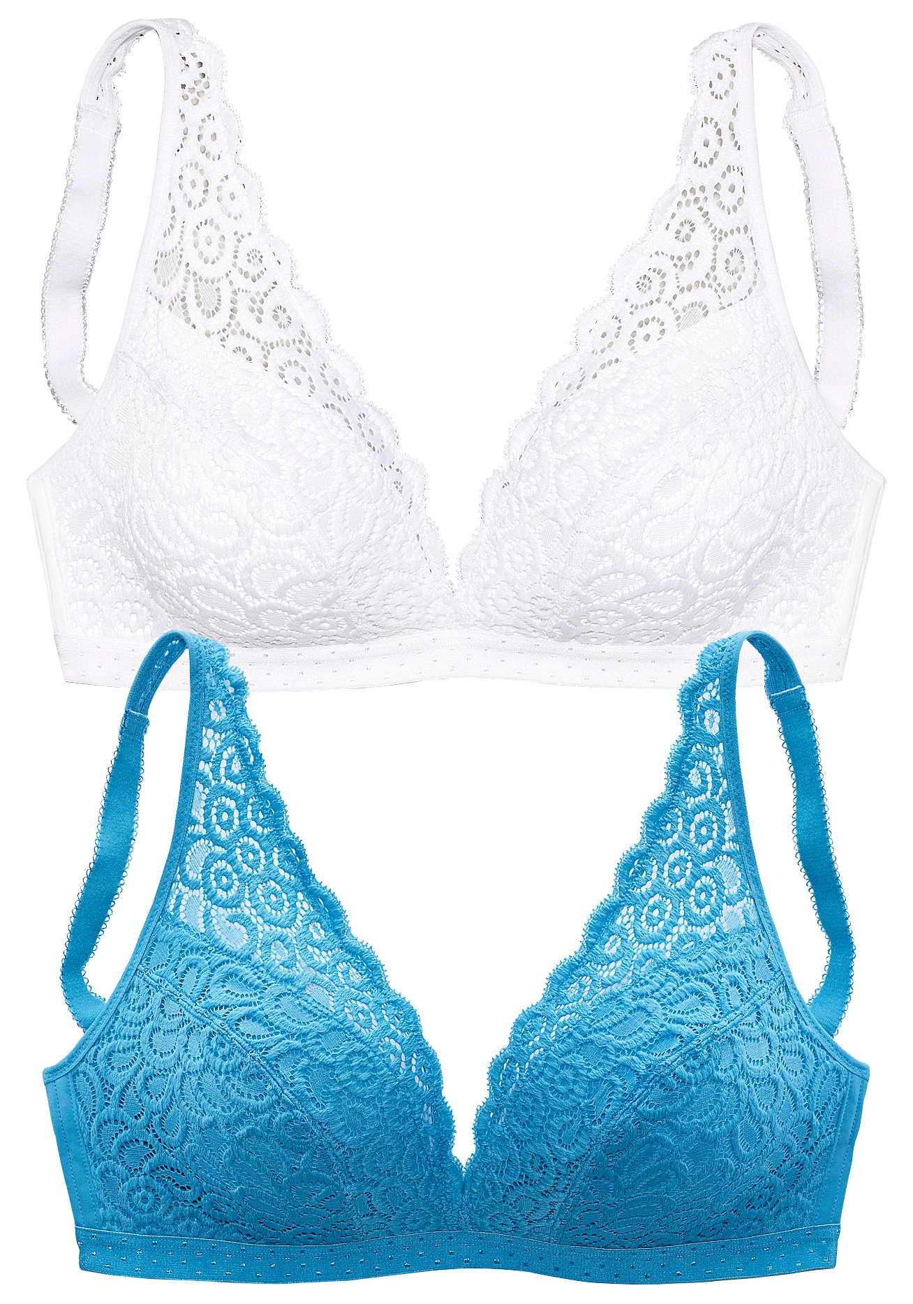 petite fleur Bralette-BH, (Packung, 2 Stück), ohne Bügel aus Spitze, Dessous  online bestellen | BAUR