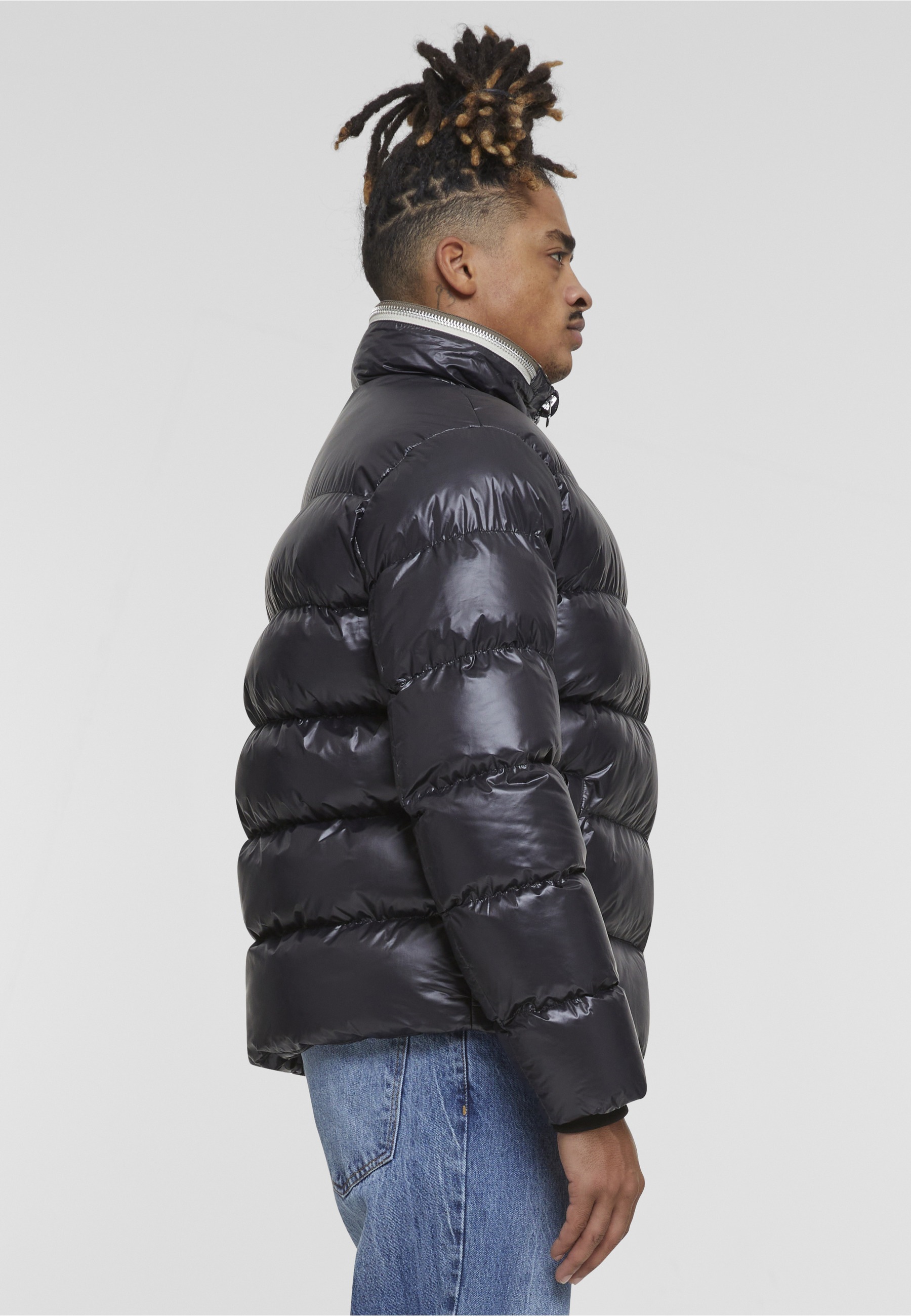 URBAN CLASSICS Winterjacke »Urban Classics Recycled Zip neck Puffer Jacket« 1 Stk. tlg. ohne Kapuze