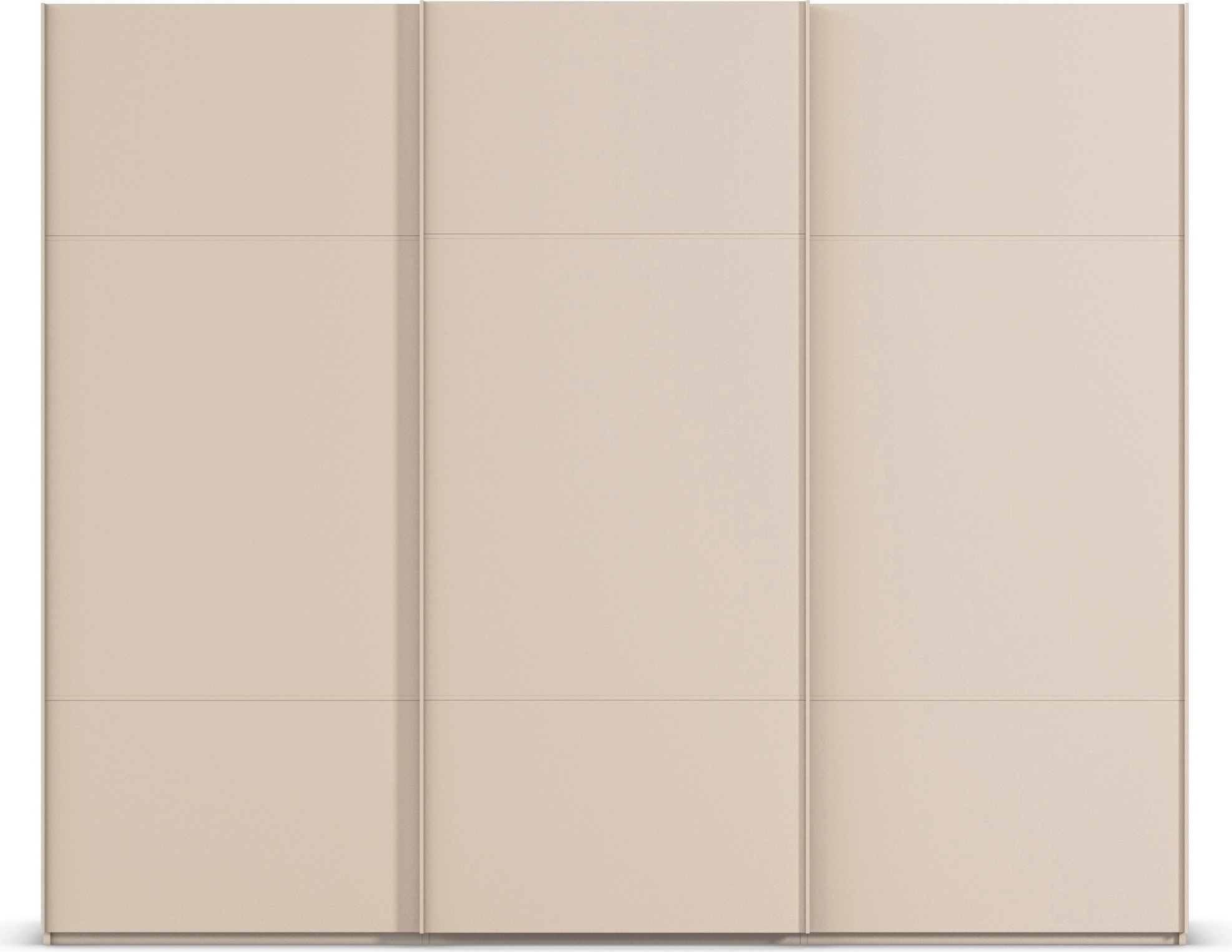 rauch Schwebetürenschrank »Kleiderschrank Schrank Garderobe Schlafzimmerschrank SCALE-TRIO«, edle dreigeteilte Front, 2 Zierleisten in Griff-Farbe MADE IN GERMANY