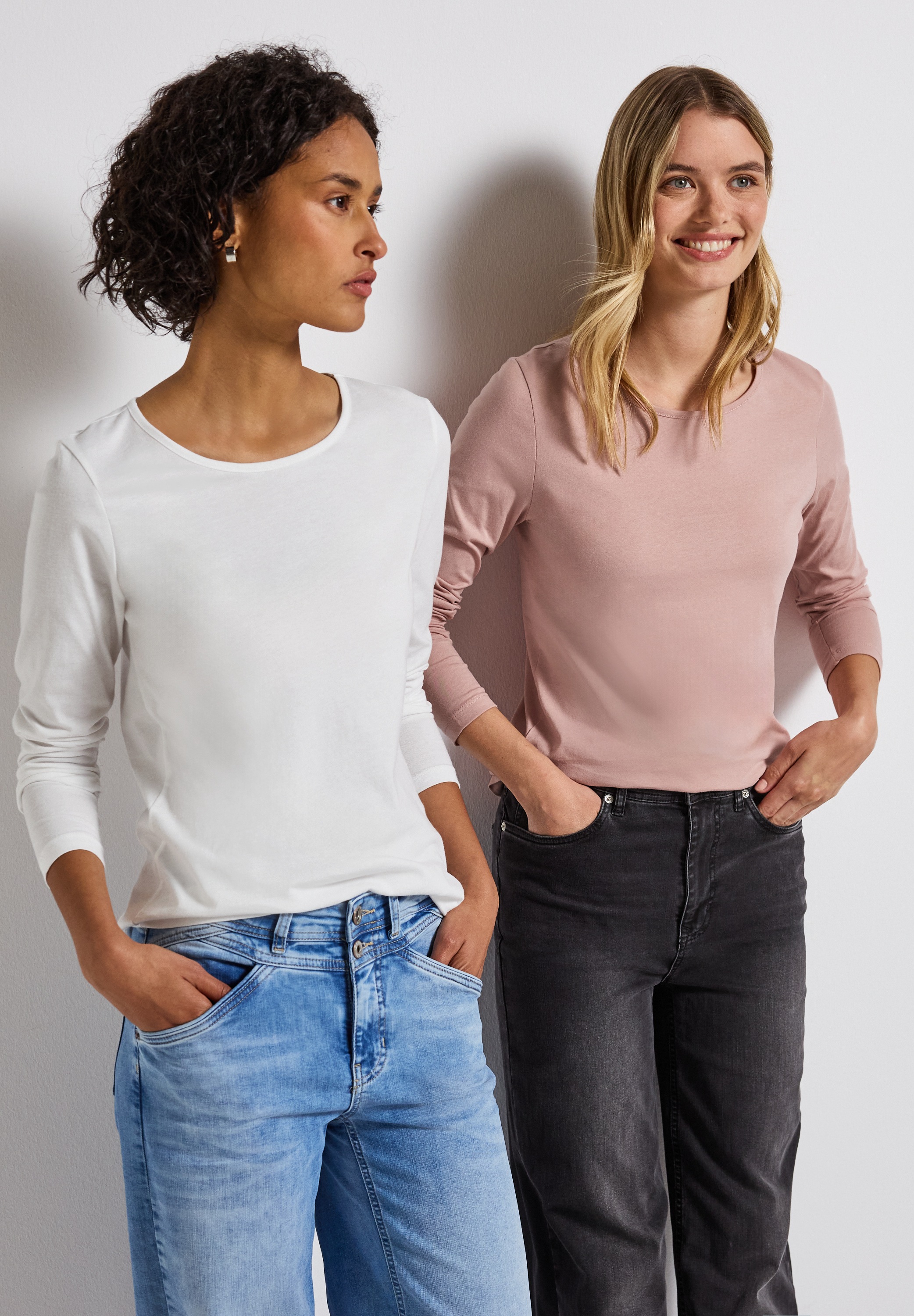 Thumbnail - STREET ONE Langarmshirt aus reiner Baumwolle