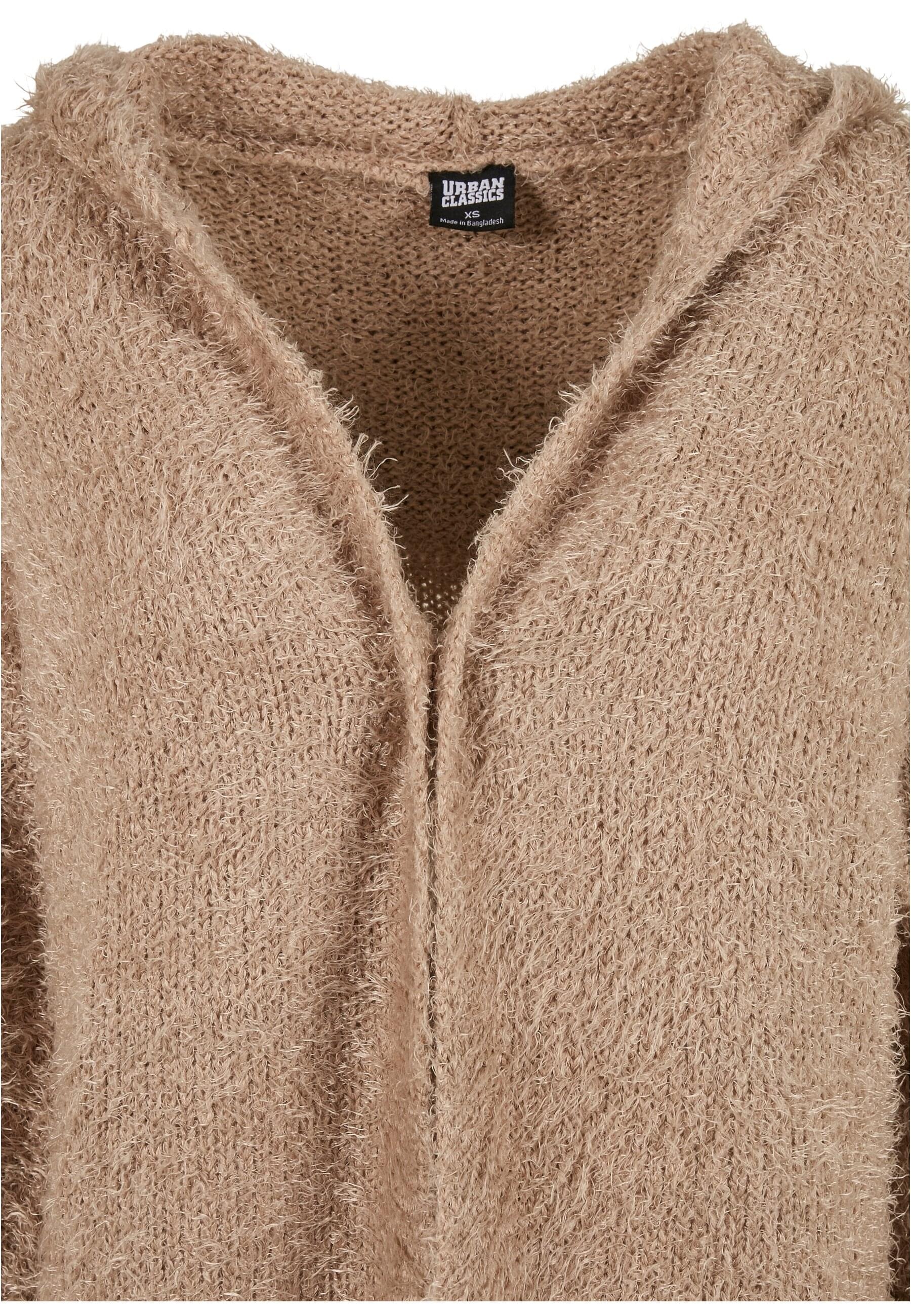 URBAN CLASSICS Strickjacke »Urban Classics Damen Ladies Hooded Feather Cardigan«