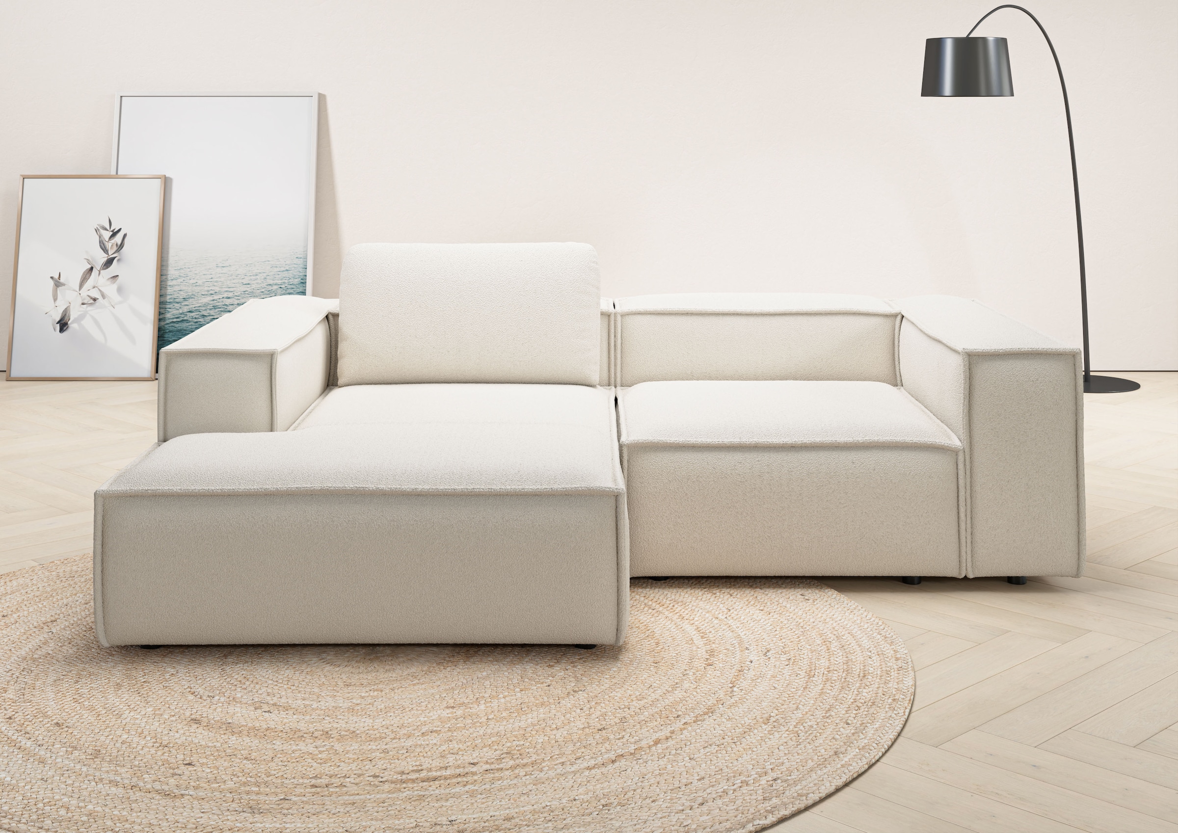 Places of Style Ecksofa "Watertown, kompakte L-Form, 246 cm breite für klei günstig online kaufen