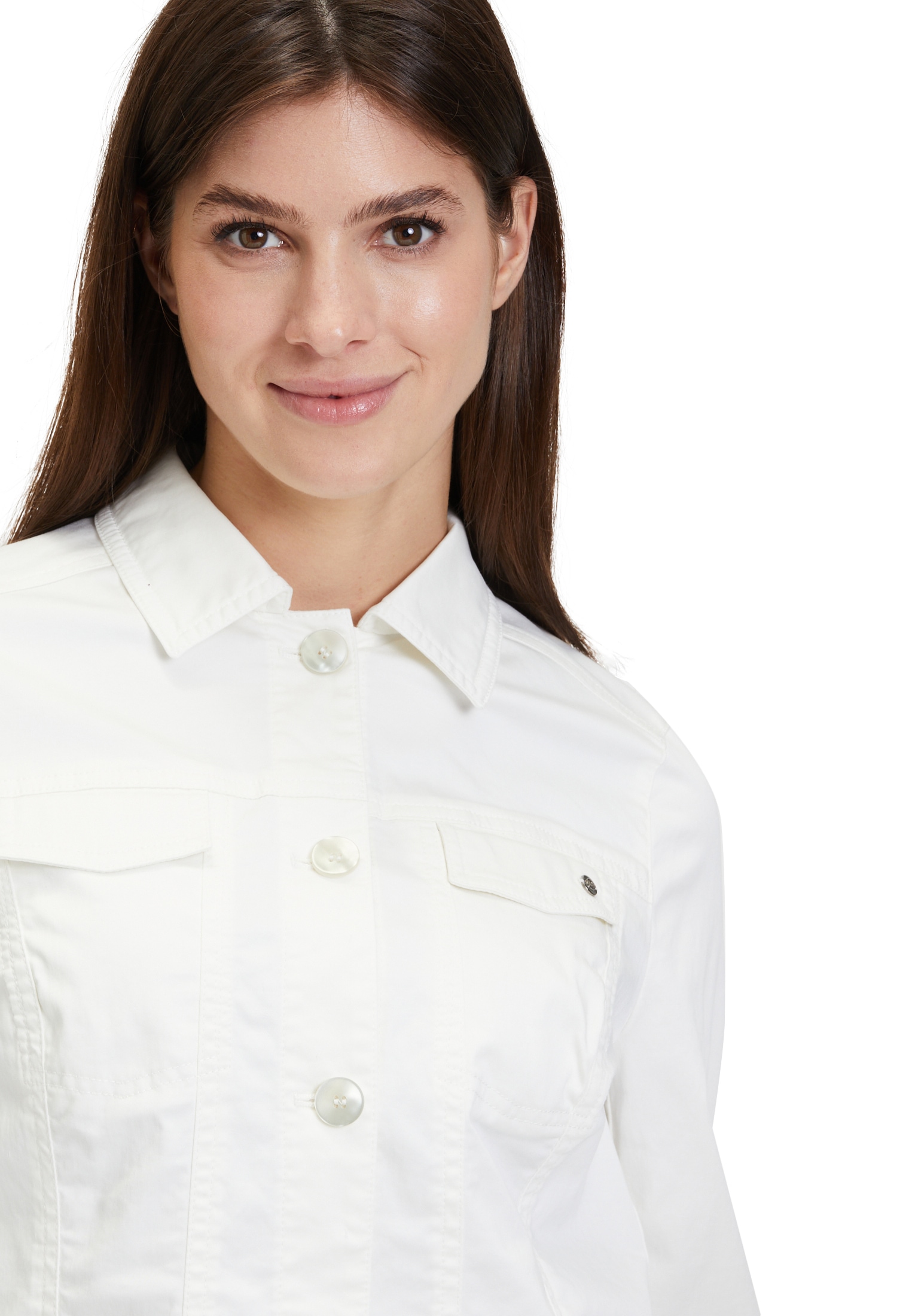 Betty&Co Jackenblazer »Betty & Co Damen Jeansjacke mit Kragen«, Taschen
