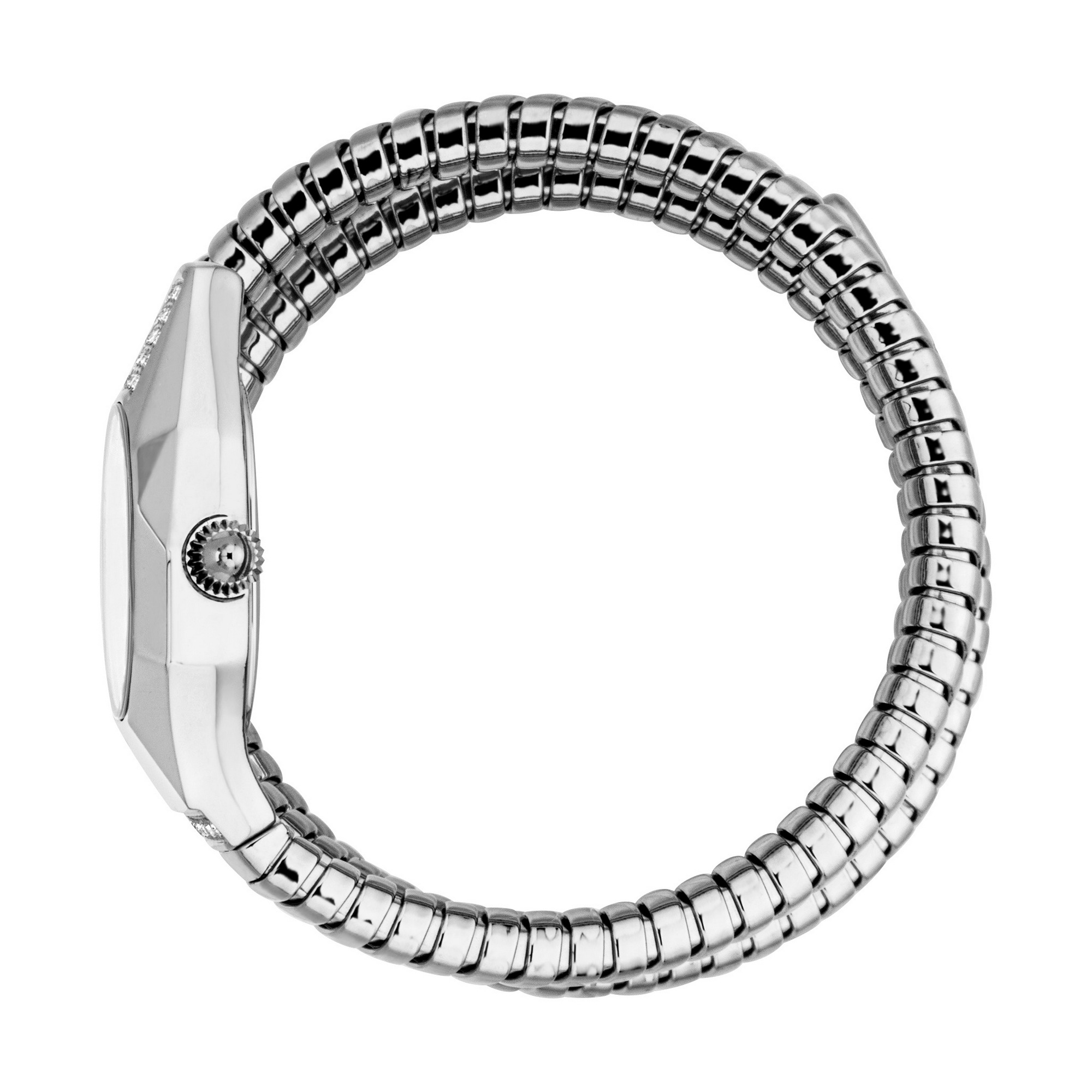 Just Cavalli Time Quarzuhr »Signature Snake« Armbanduhr, Damenuhr, Edelstahlarmband, analog, Kristallsteine