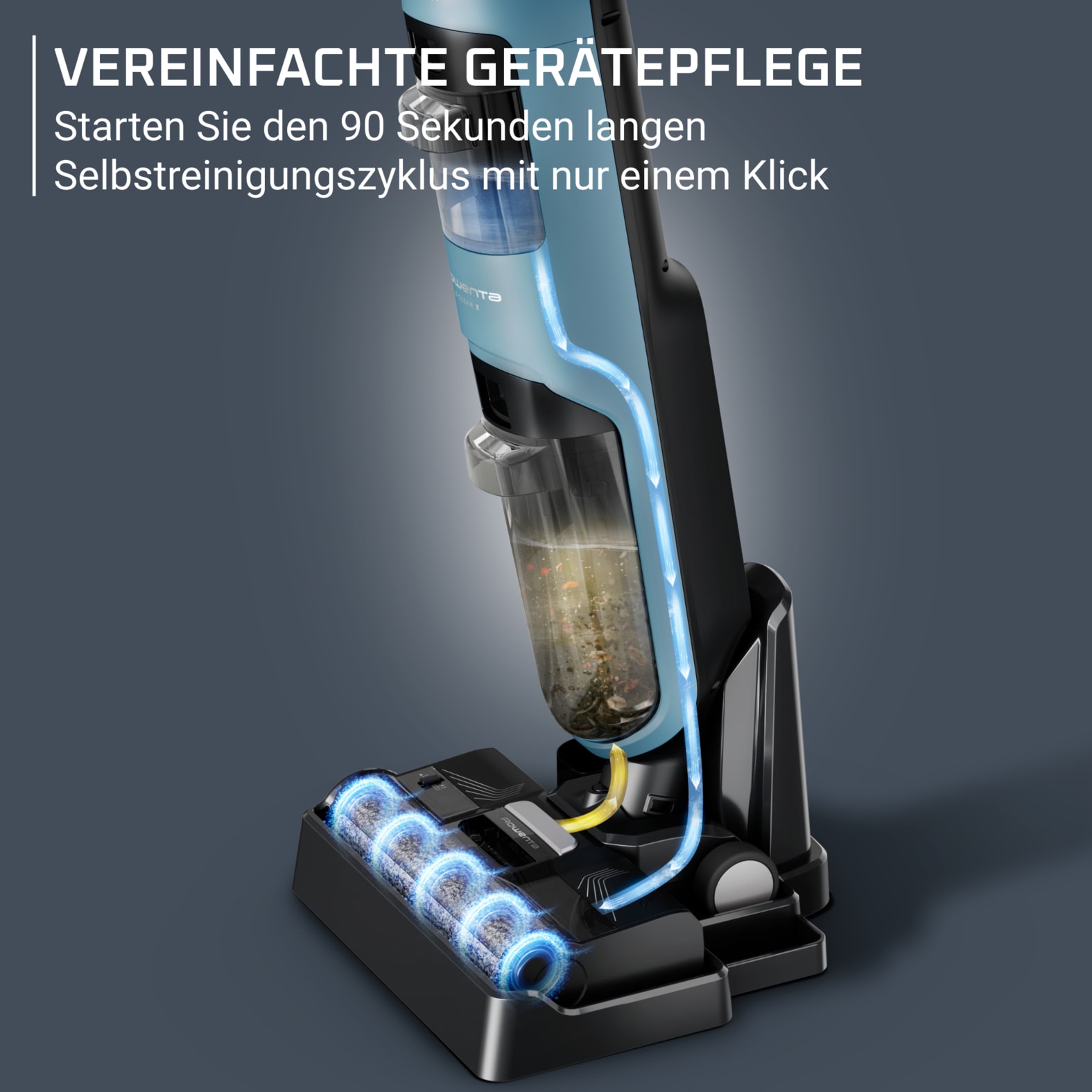 Rowenta Nass-Trocken-Sauger »Rowenta X-Clean 2, Saugen und Wischen, LED-Display, ECO- und MAX-Modi,« selbstreinigend, selbstfahrende Walze, geeignet für Hartböden, GZ2271