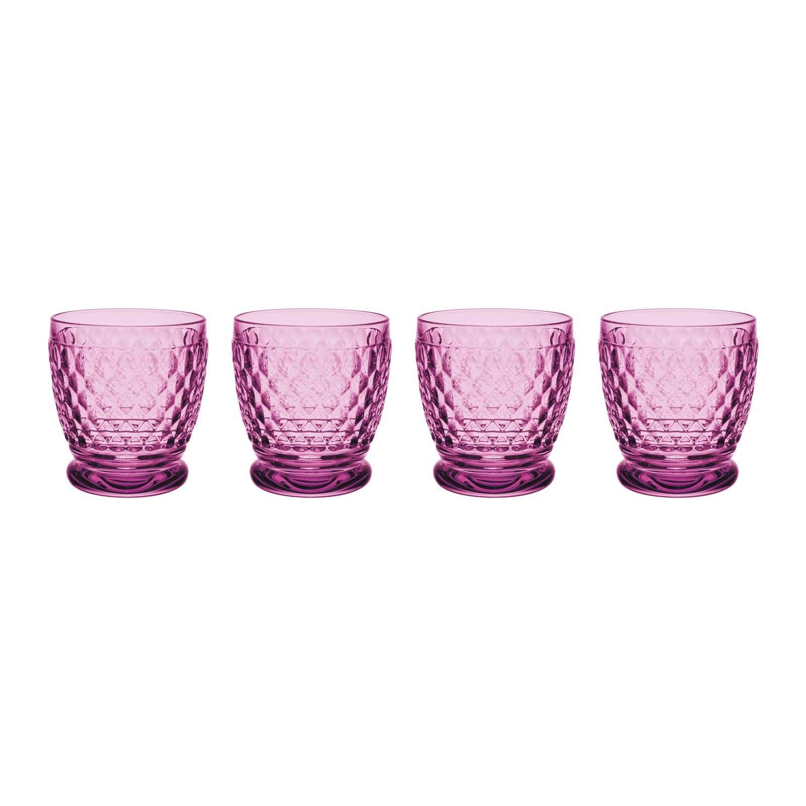 VILLEROY & BOCH Whiskyglas "Becher Boston Coloured 330 ml 4er Set", pink, Trinkgefäße