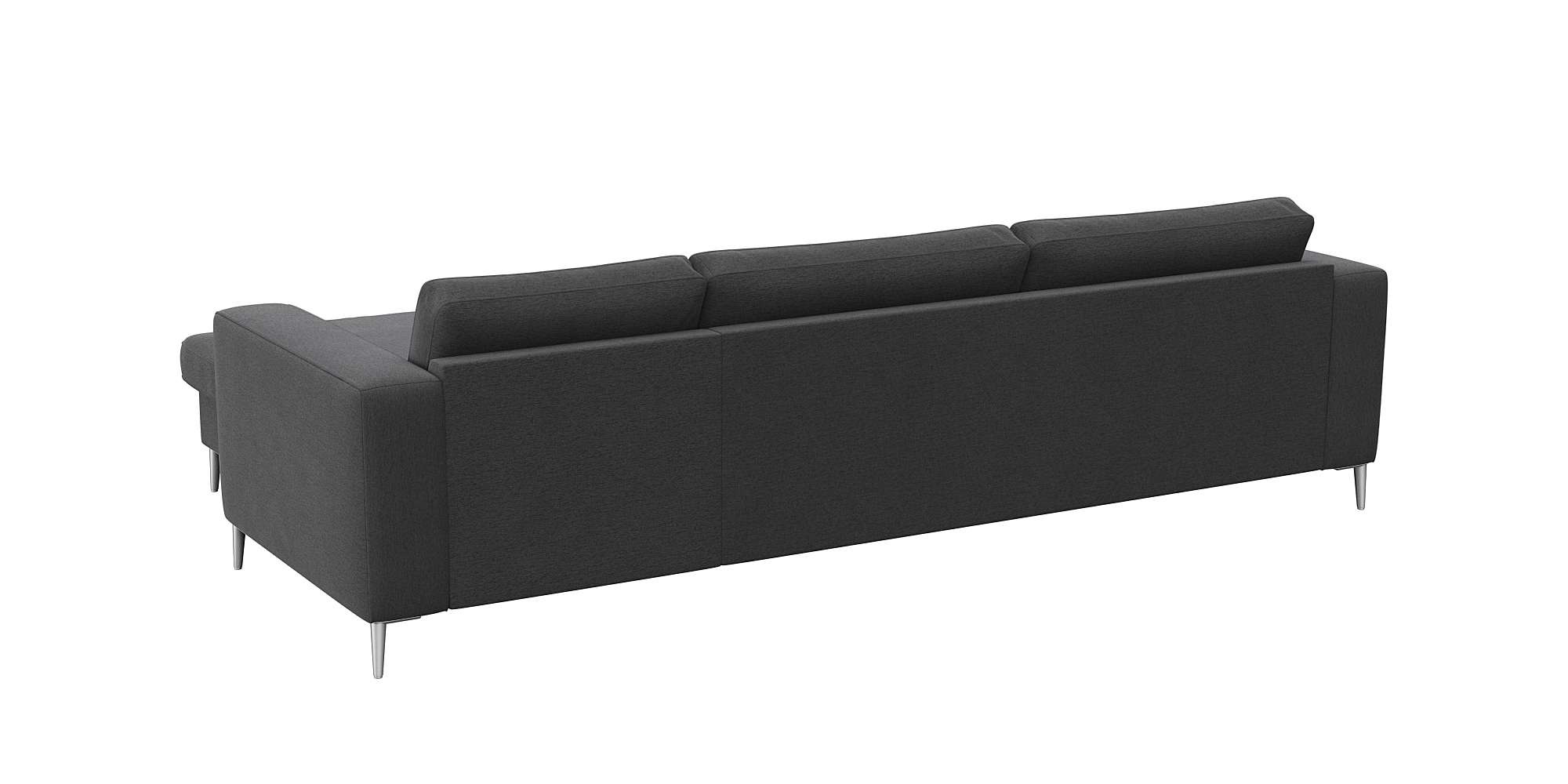 FLEXLUX Ecksofa »Fiore, super Sitzkomfort durch Kaltschaum im Sitz, L-Form«, breite Armlehnen, Füße Alu