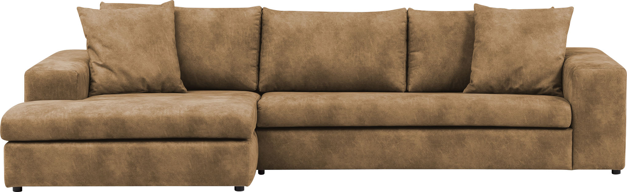 Thumbnail - andas Ecksofa "SLEETLAND XXL in Samtvelours oder Vintage-Leder-Optik, L-Form,", besonders groß und bequem