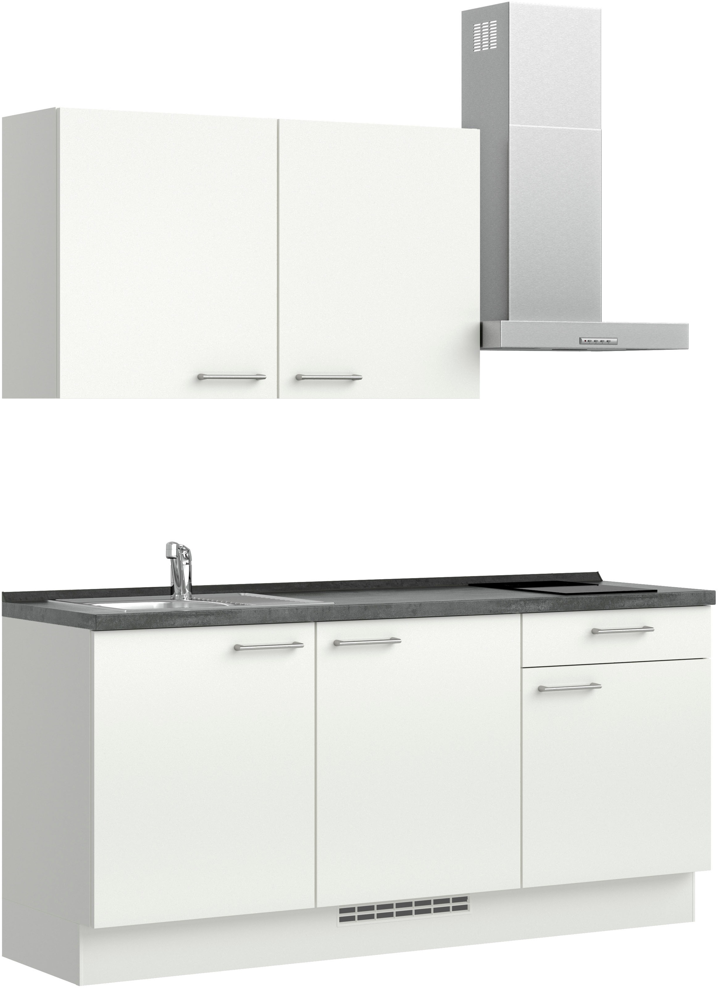 nobilia® Küchenzeile »"Laser I",Ausrichtung wählbar, Breite 180 cm«, vormontiert, wahlw. mit unterschiedlichen E-Geräten-Sets
