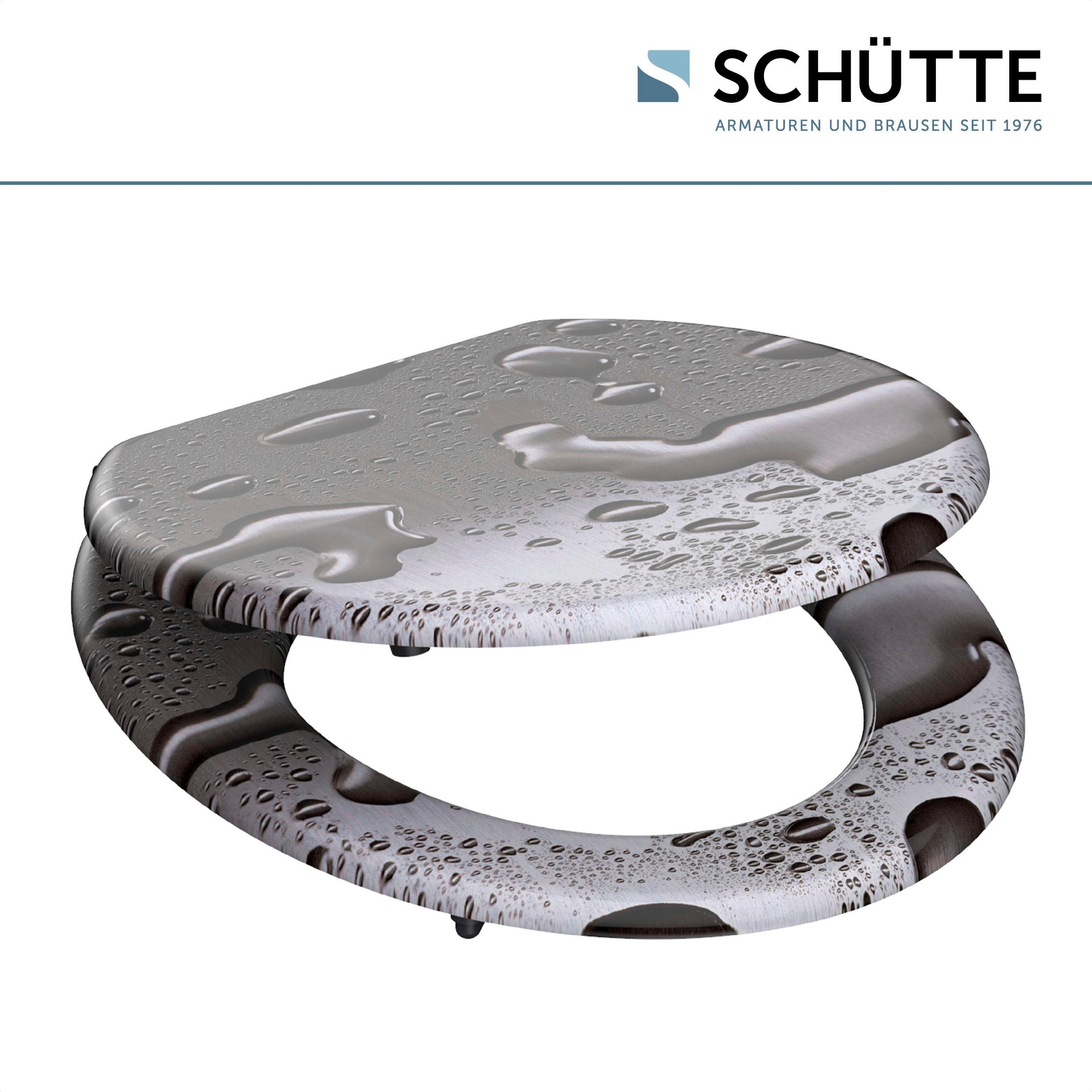 Schütte WC-Sitz »Grey Steel«, MDF-Holzkern