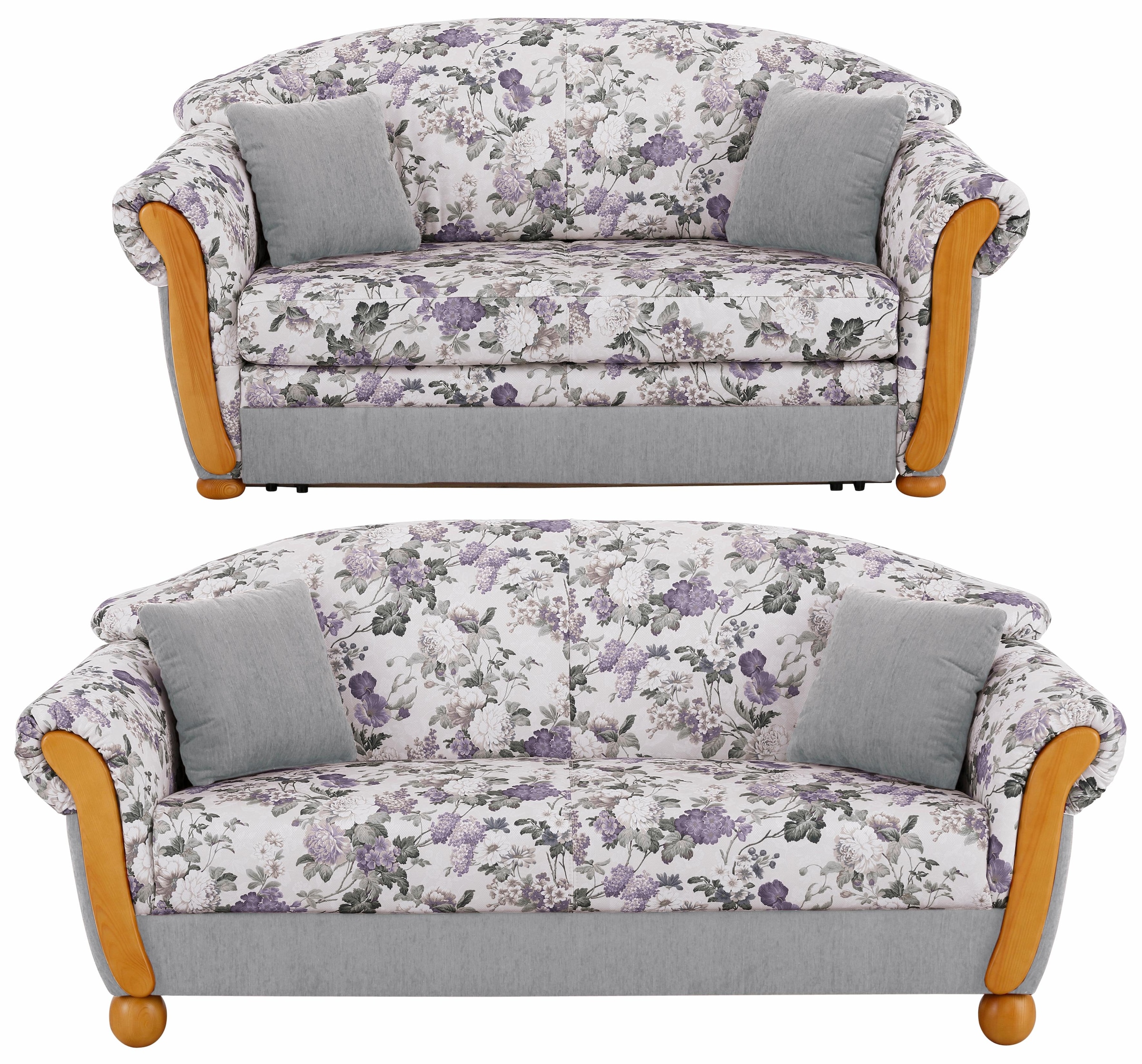 Home affaire Polstergarnitur "Milano, bequem durch Federkern, Landhaus Stil günstig online kaufen