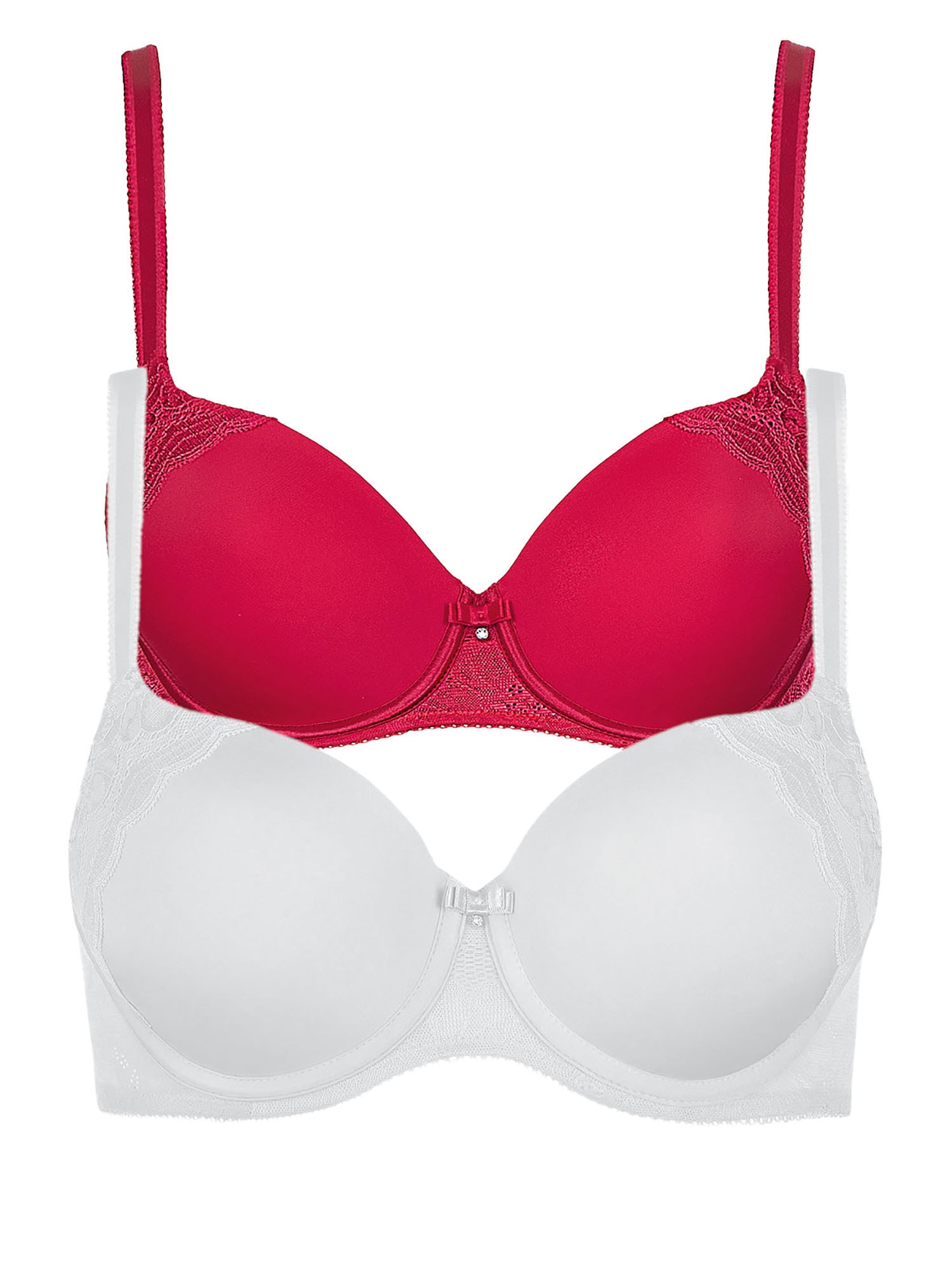 LISCA Damen Schalen-BH "2er Pack Schalen BH Evelyn", Gr. 90, bunt, Obermaterial: 83% Polyamid PA. 17% Elasthan EL., BHs