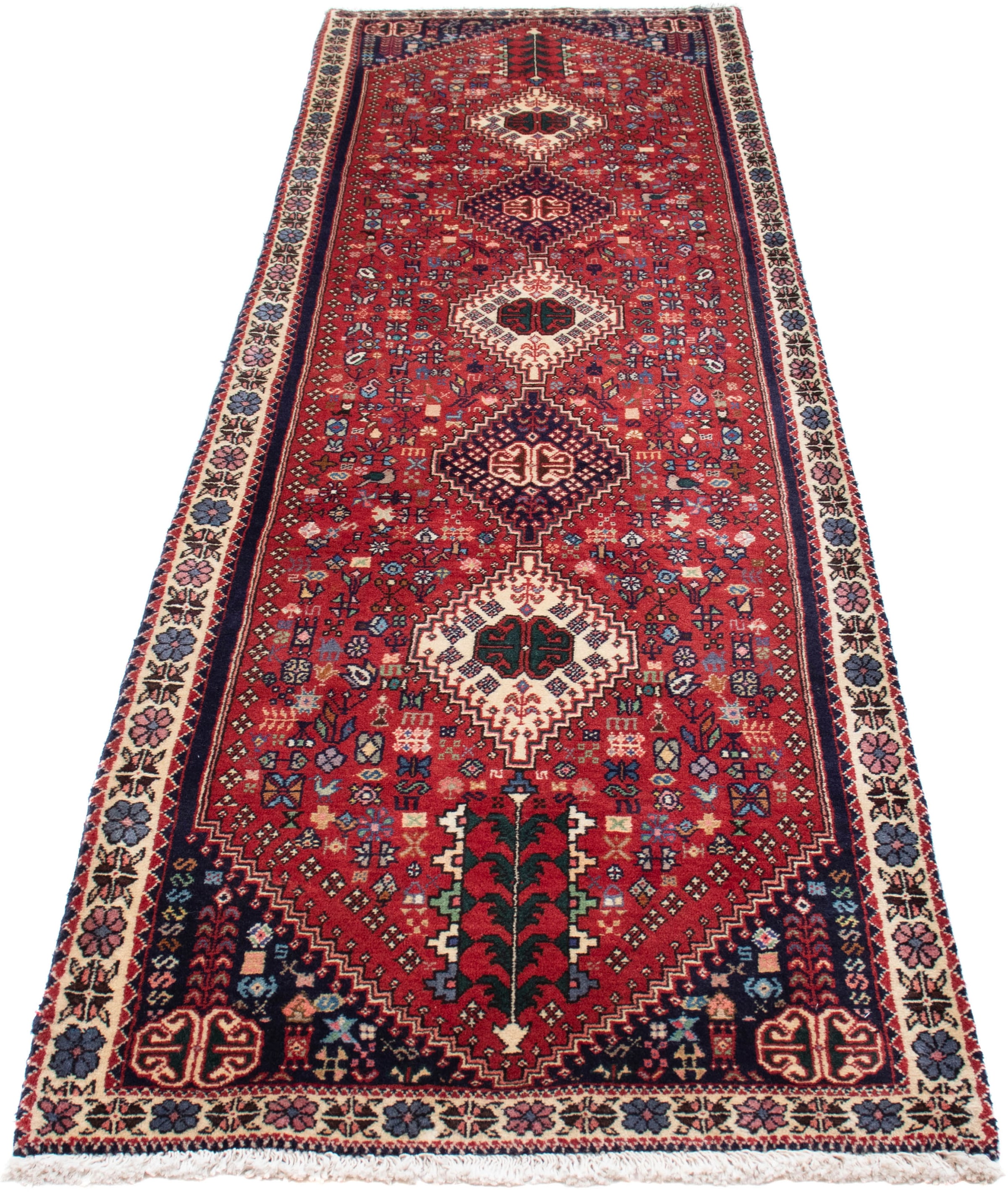 morgenland Orientteppich "Perser - Nomadic - 297 x 77 cm - dunkelrot", rechteckig, 10 mm Höhe, Wohnzimmer, Handgeknüpft,