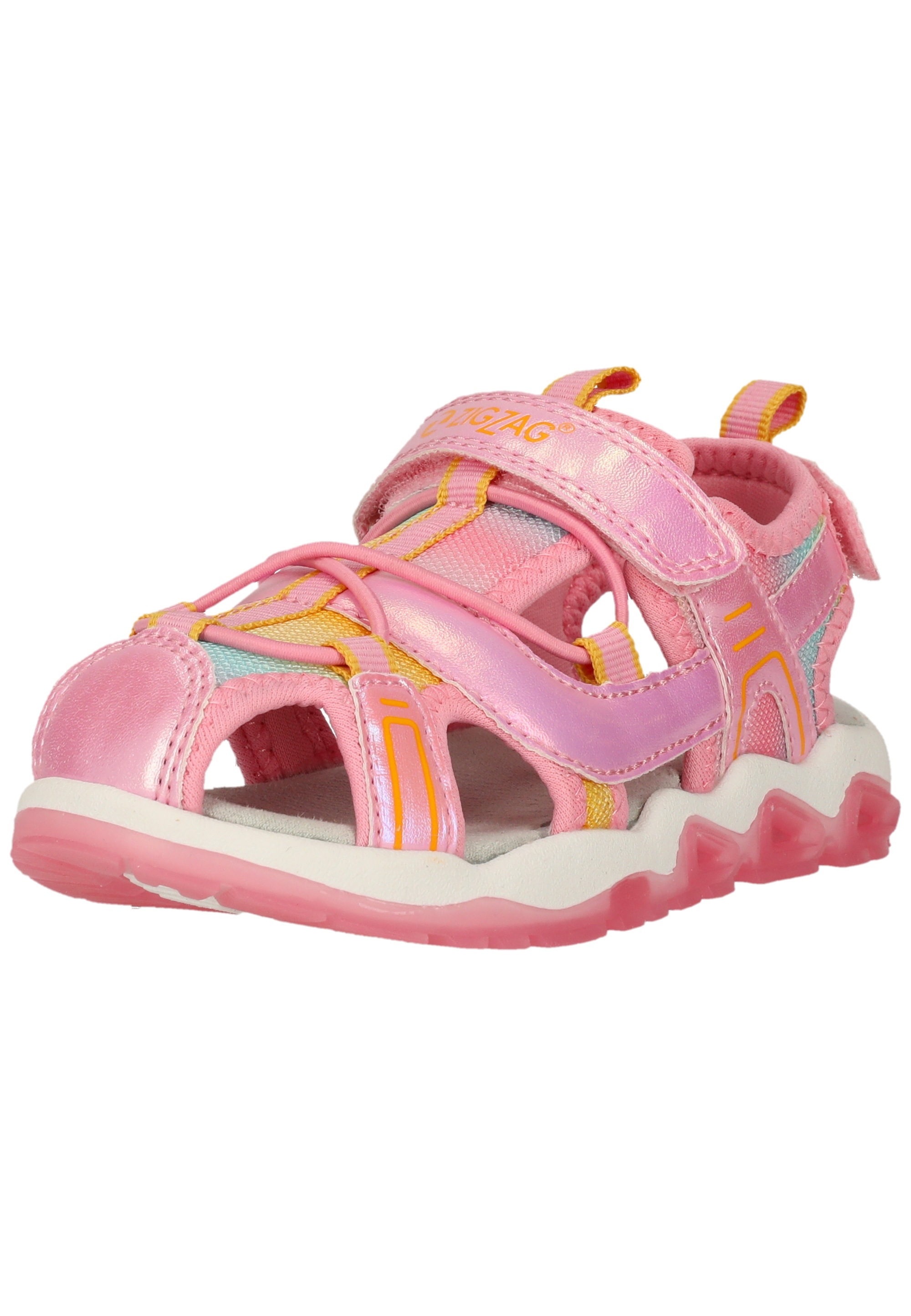 Sandale ZIGZAG "Jugoe", Mädchen, Gr. 25, dunkelblau, Kunstfaser, Polyurethane, Schuhe Sandale, mit leuchtender Sohle und geschützter Zehenpartie