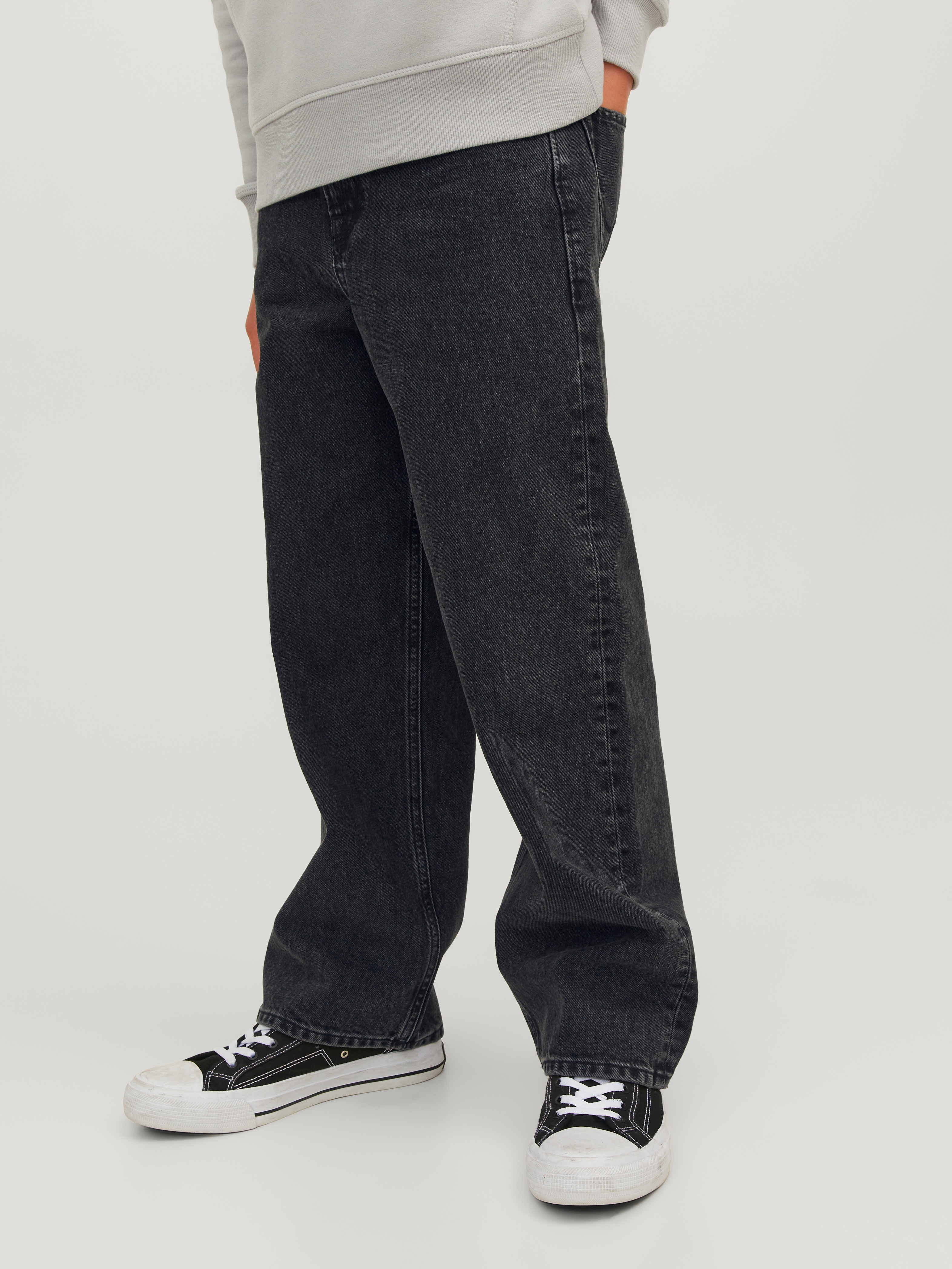 Jack & Jones Junior Relax-fit-Jeans "JJIALEX bequem und einfach kombinierbar" Abriebeffekte, modisch, relaxed fit, Denim