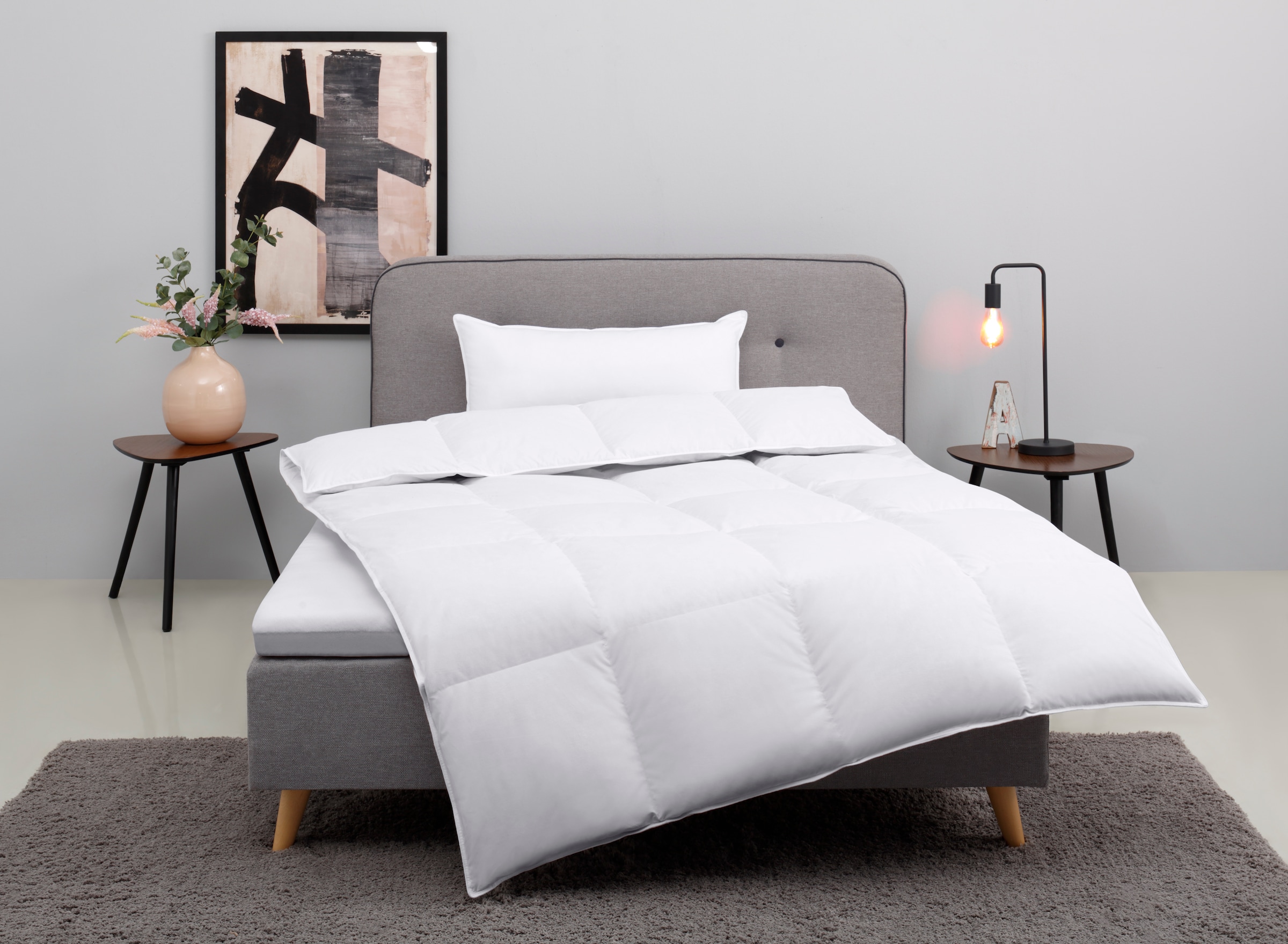 my home Daunenbettdecke + Kopfkissen "Cavanelle Bettdecke 135x200 cm, 155x2 günstig online kaufen