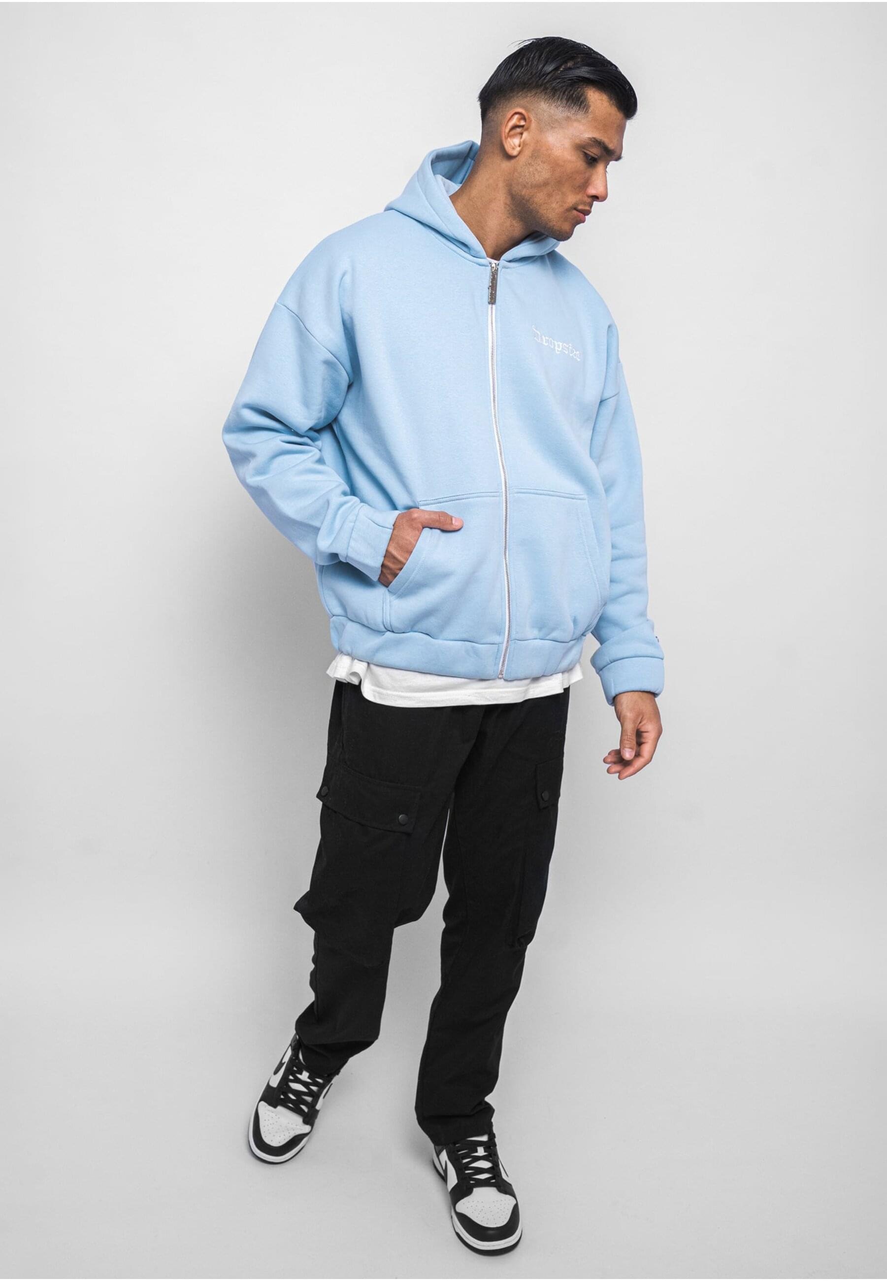 Dropsize Sweatjacke »Dropsize Herren Super Heavy Oversize Blank Zip Hoodie«