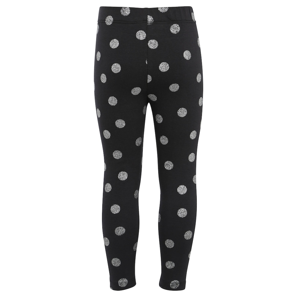 KIDSWORLD Leggings »für kleine Mädchen«, (Packung, 2 tlg.), mit Glitzerdruck