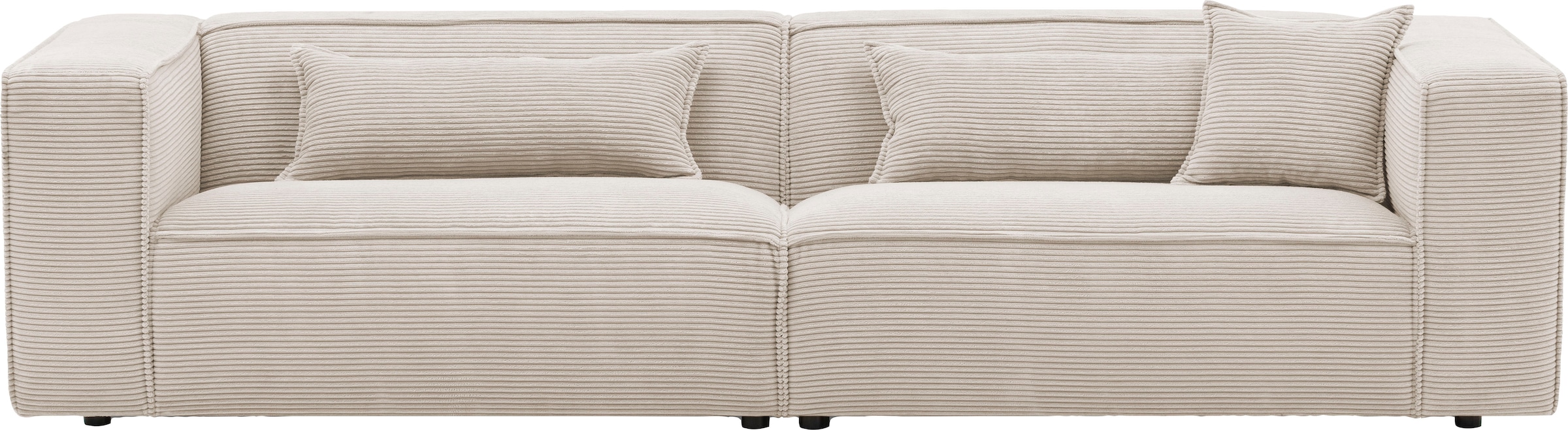 LeGer Home by Lena Gercke 3-Sitzer "PIARA, Couch mit Kedernaht, Sofa in Cor günstig online kaufen