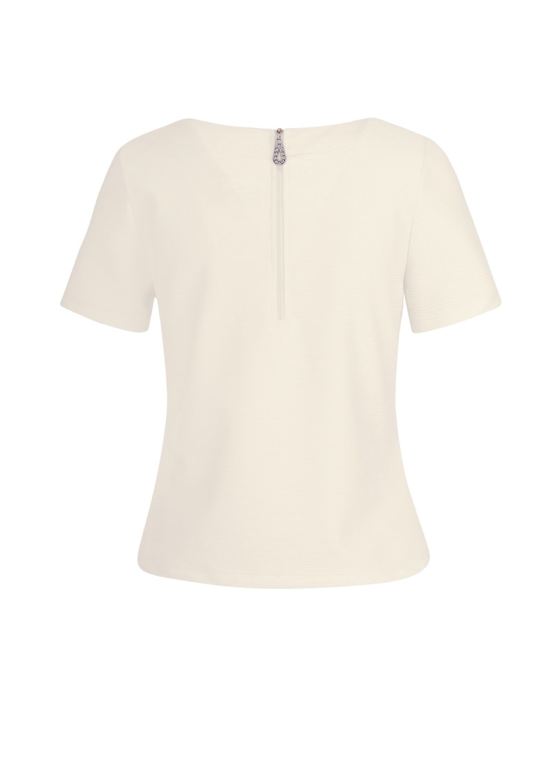 Trigema Sweatshirt »TRIGEMA Shirt mit kurzen Ärmeln mit Kristallsteinen«
