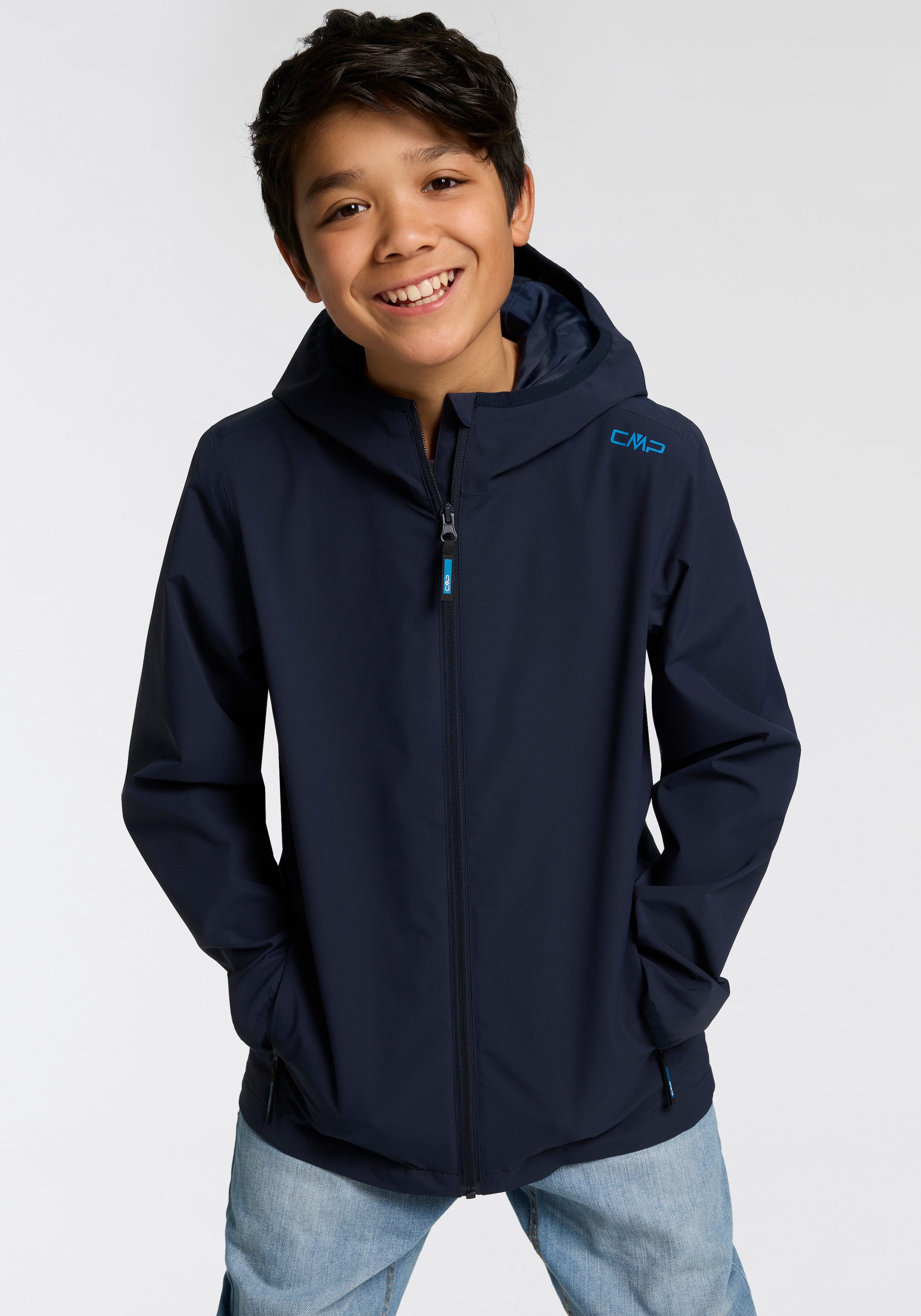 CMP Funktionsjacke "KID JACKET FIXED HOOD" für Kinder, wasserabweisend, windabweisend, atmungsaktiv