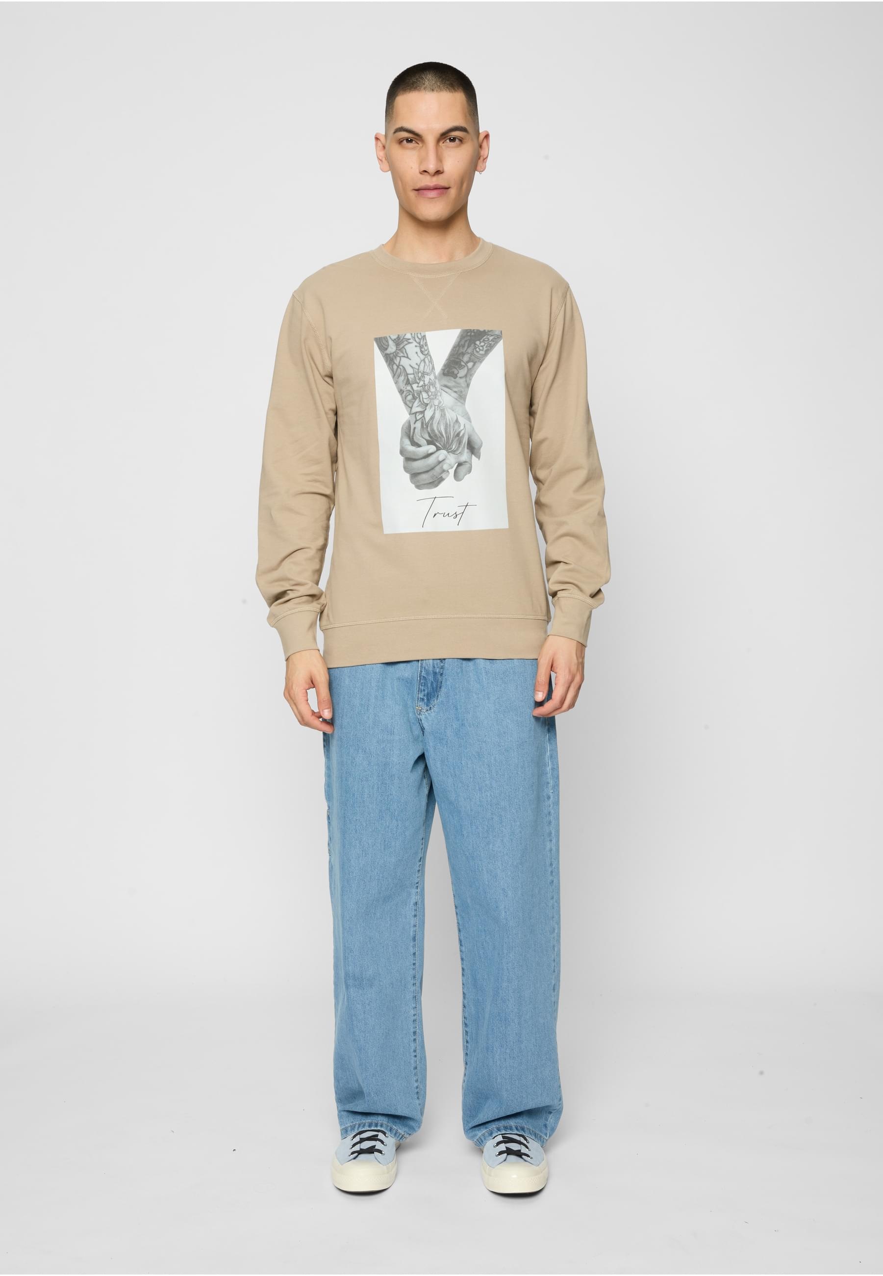 MisterTee Rundhalspullover »MisterTee Herren Trust 2.0 Crewneck«, (1 tlg.)