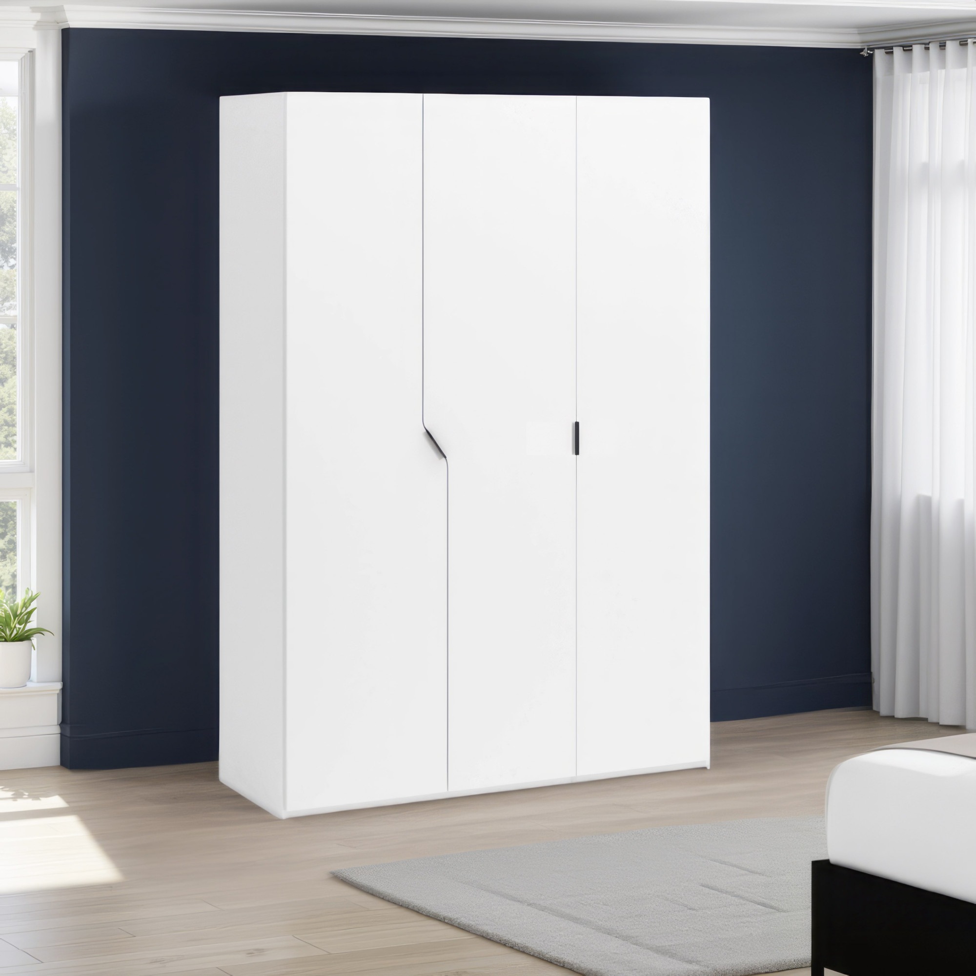 Home affaire Kleiderschrank "AMETISTA, Drehtürenschrank, designgeformten Fr günstig online kaufen