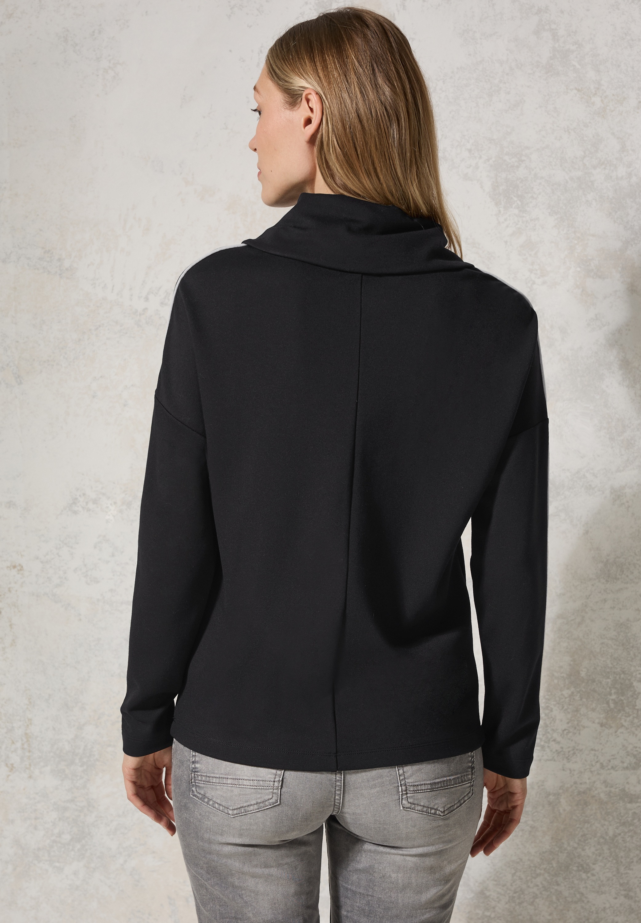 Cecil Langarmshirt, mit Materialmix