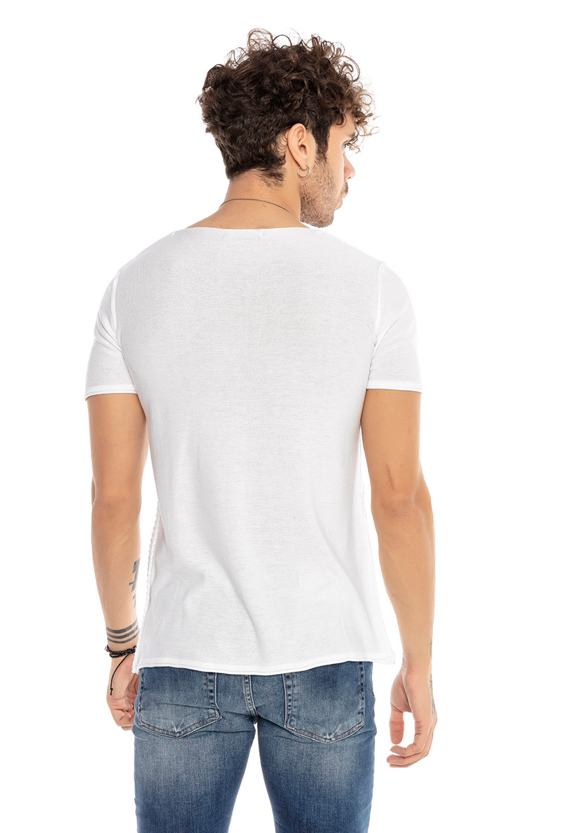 RedBridge T-Shirt »Evansville«, mit wechselnder Textur