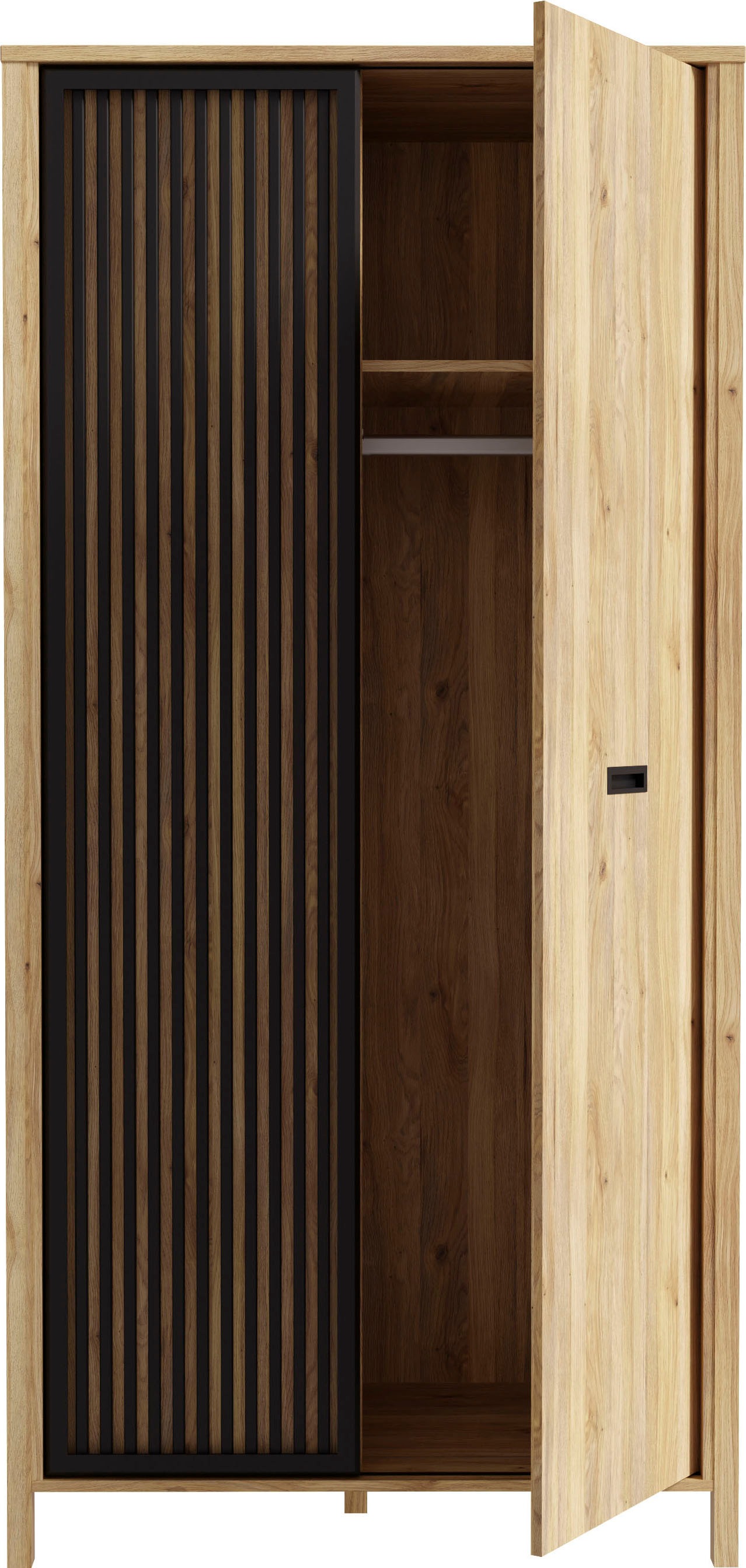 FORTE Kleiderschrank »Jytana« B/H/T 97/200,3/52,7 cm inklusive Kleiderstange u. Einlegeböden