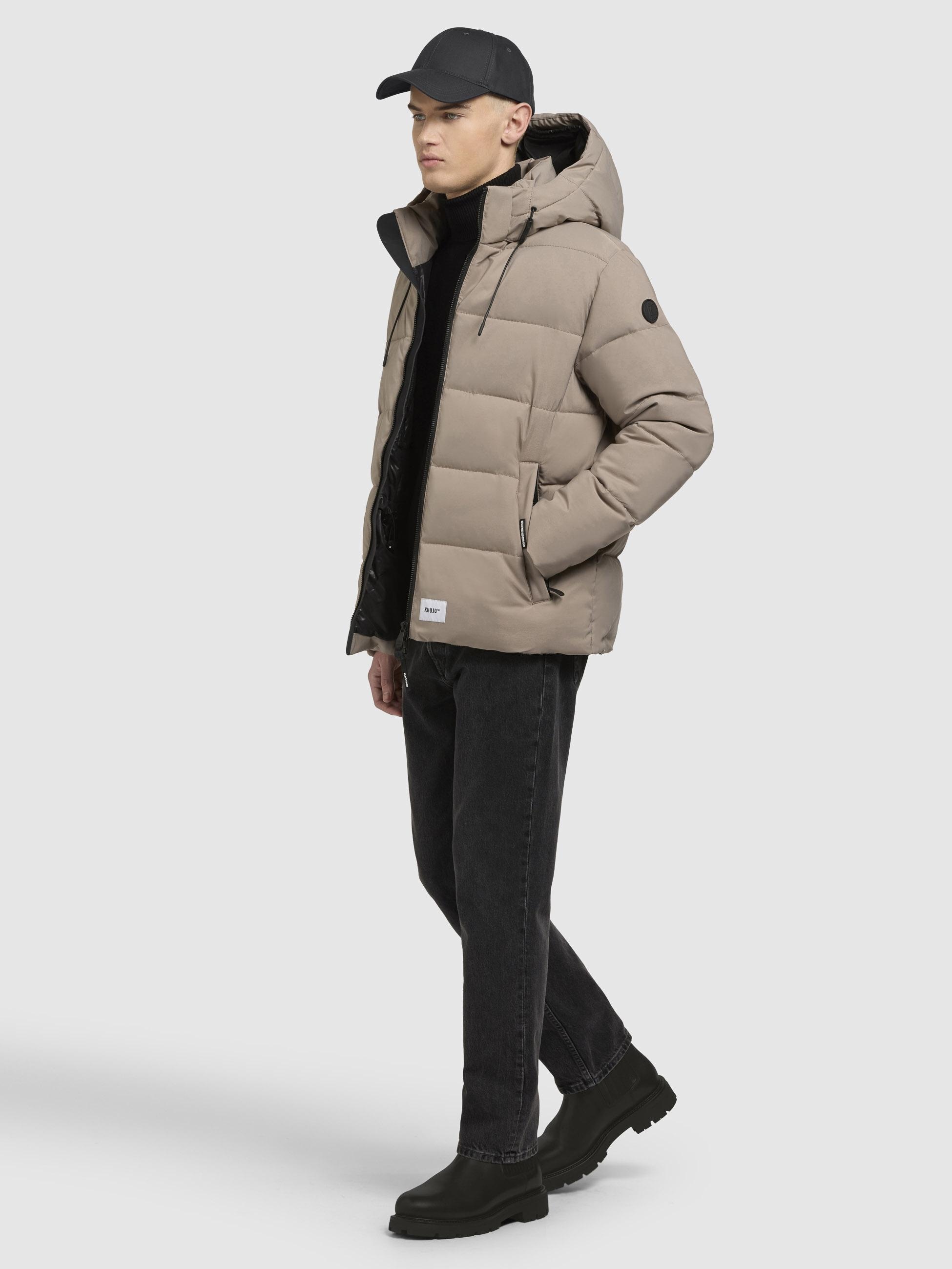 khujo Winterjacke »Loga2-YM«, mit Kapuze, Steppjacke mit abnehmbarer Kapuze und Rucksackträgern