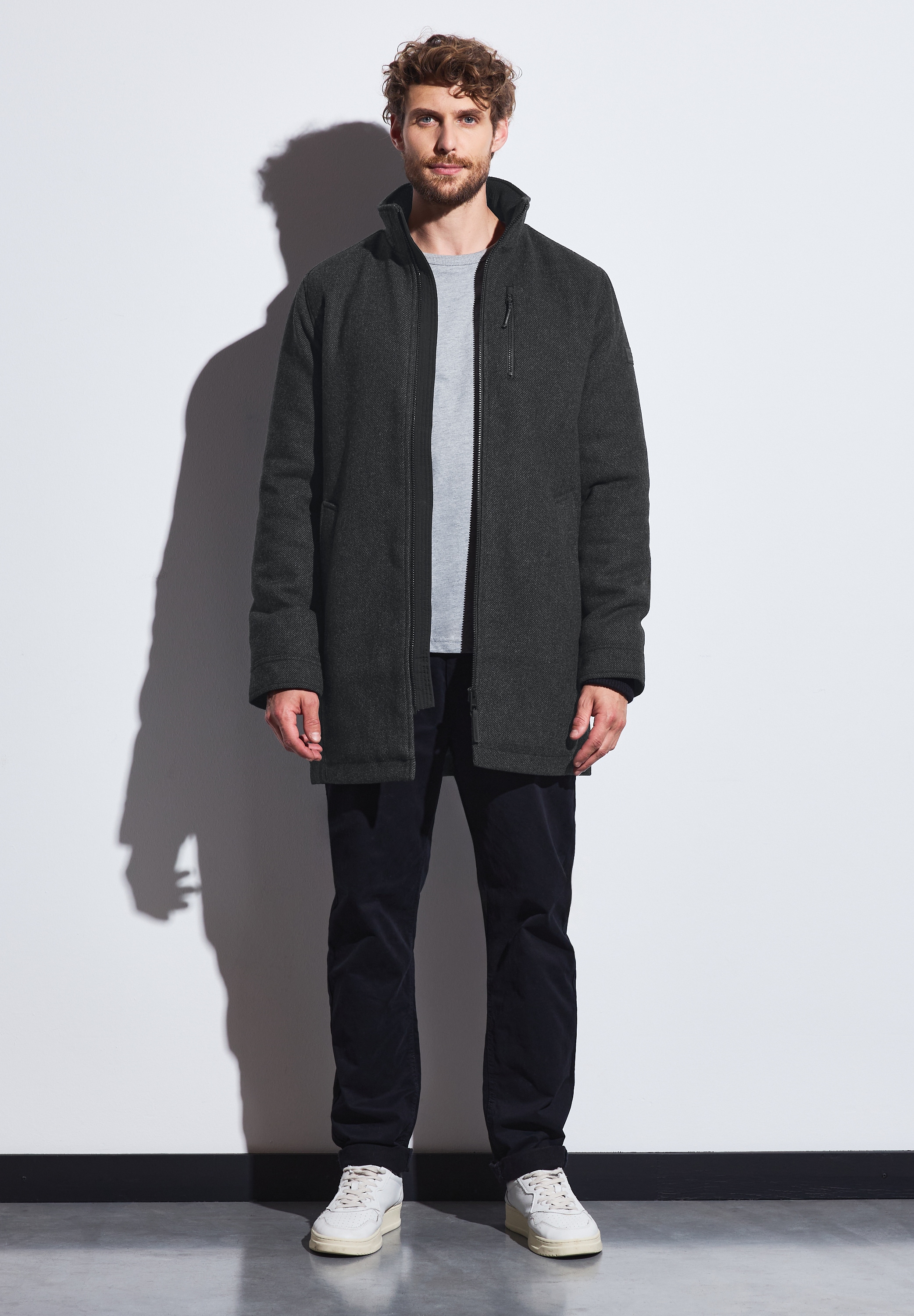 STREET ONE MEN Kurzmantel, mit Stehkragen