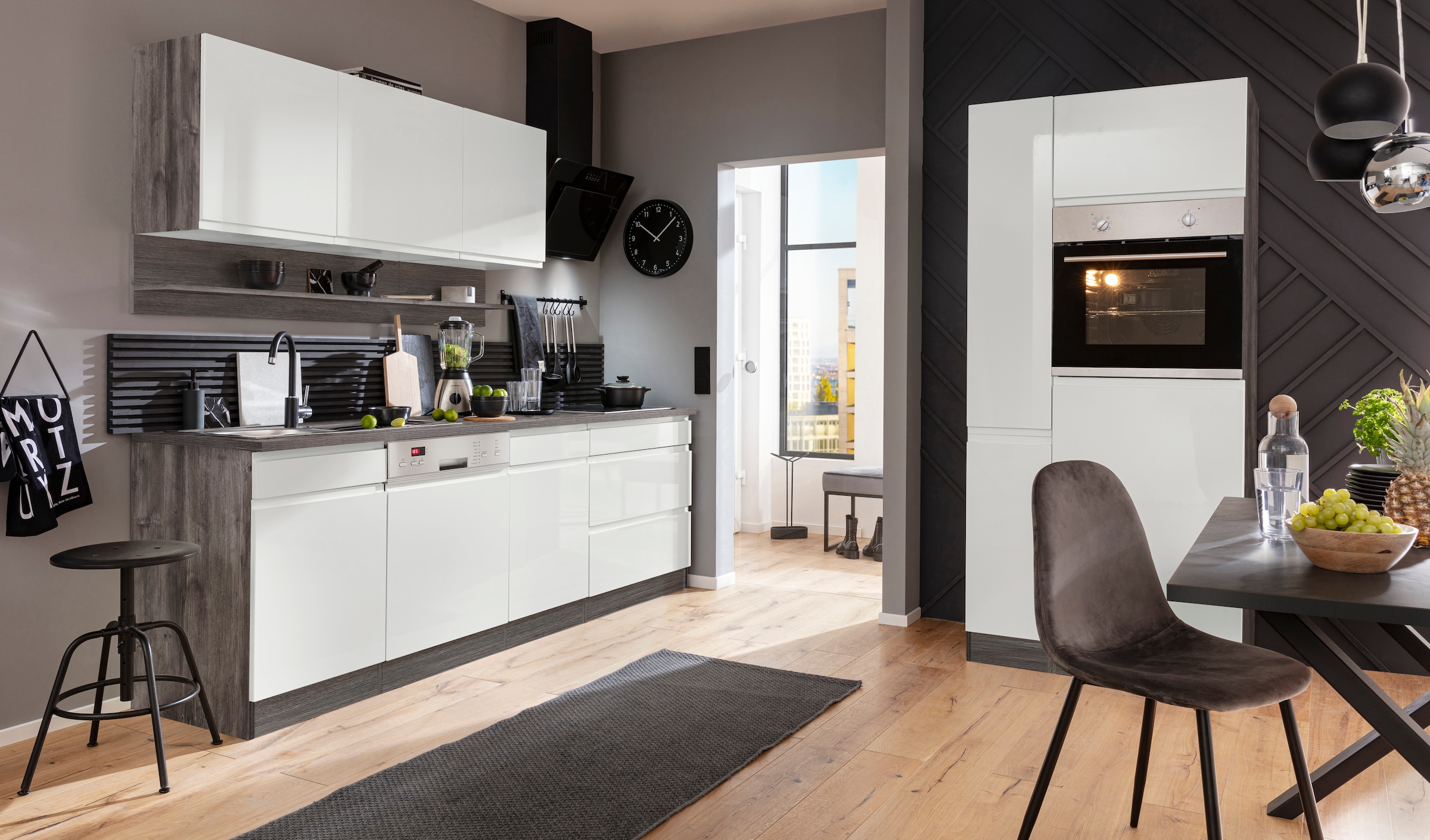 KOCHSTATION Küchenzeile »KS-Virginia«, Breite 330 cm, ohne E-Geräte
