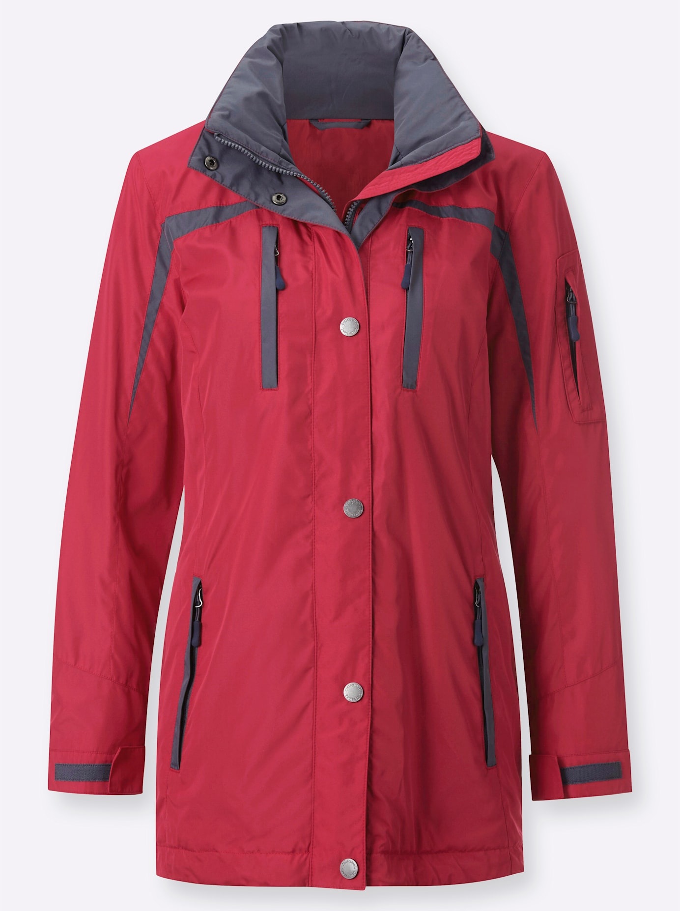 Funktionsjacke CASUAL LOOKS, Damen, Gr. 54, rot, 100% Polyester, unifarben, Jacken Funktionsjacke 3
